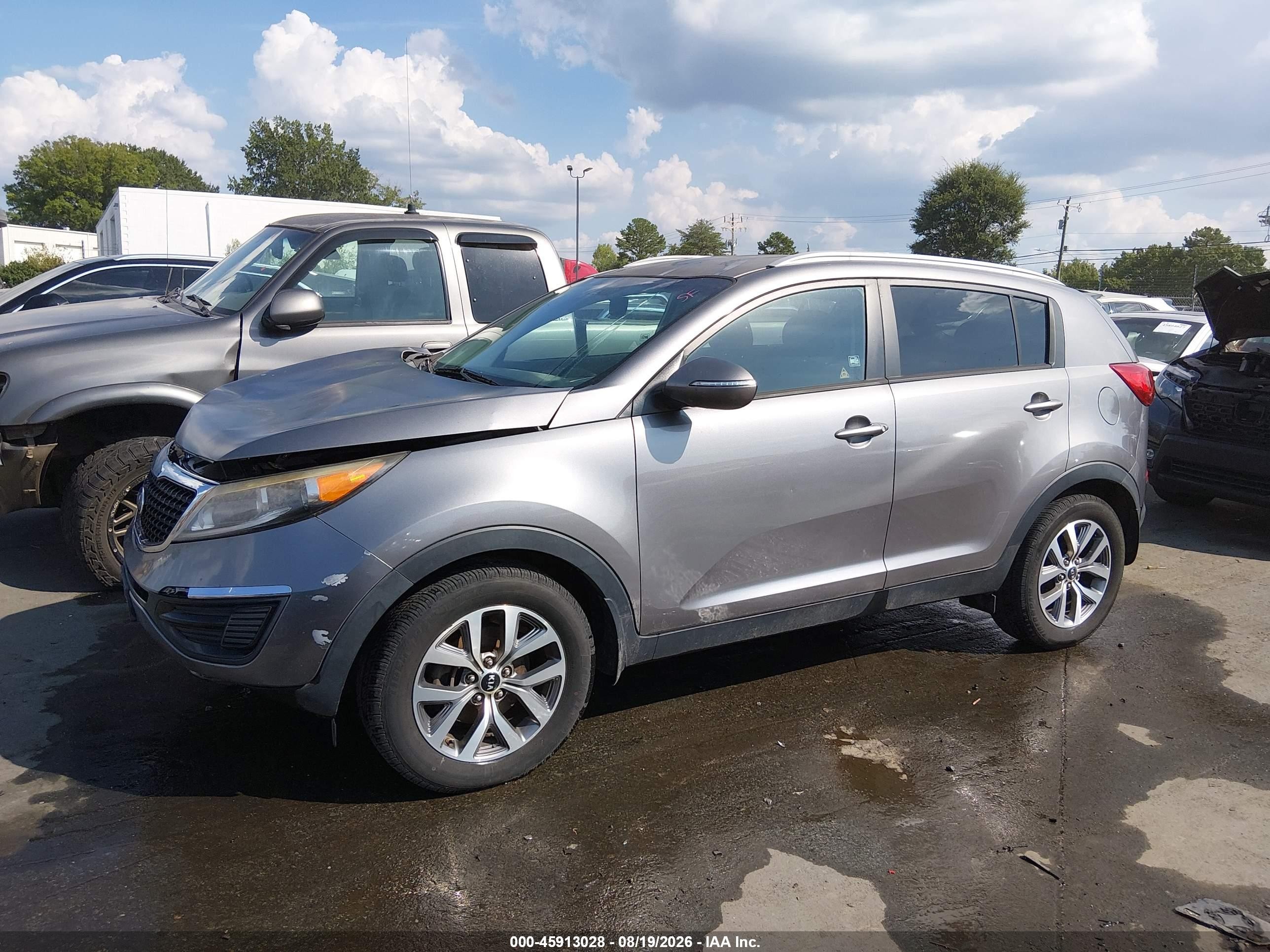 2015 Kia Sportage Lx Gray vin: KNDPB3ACXF7747124
