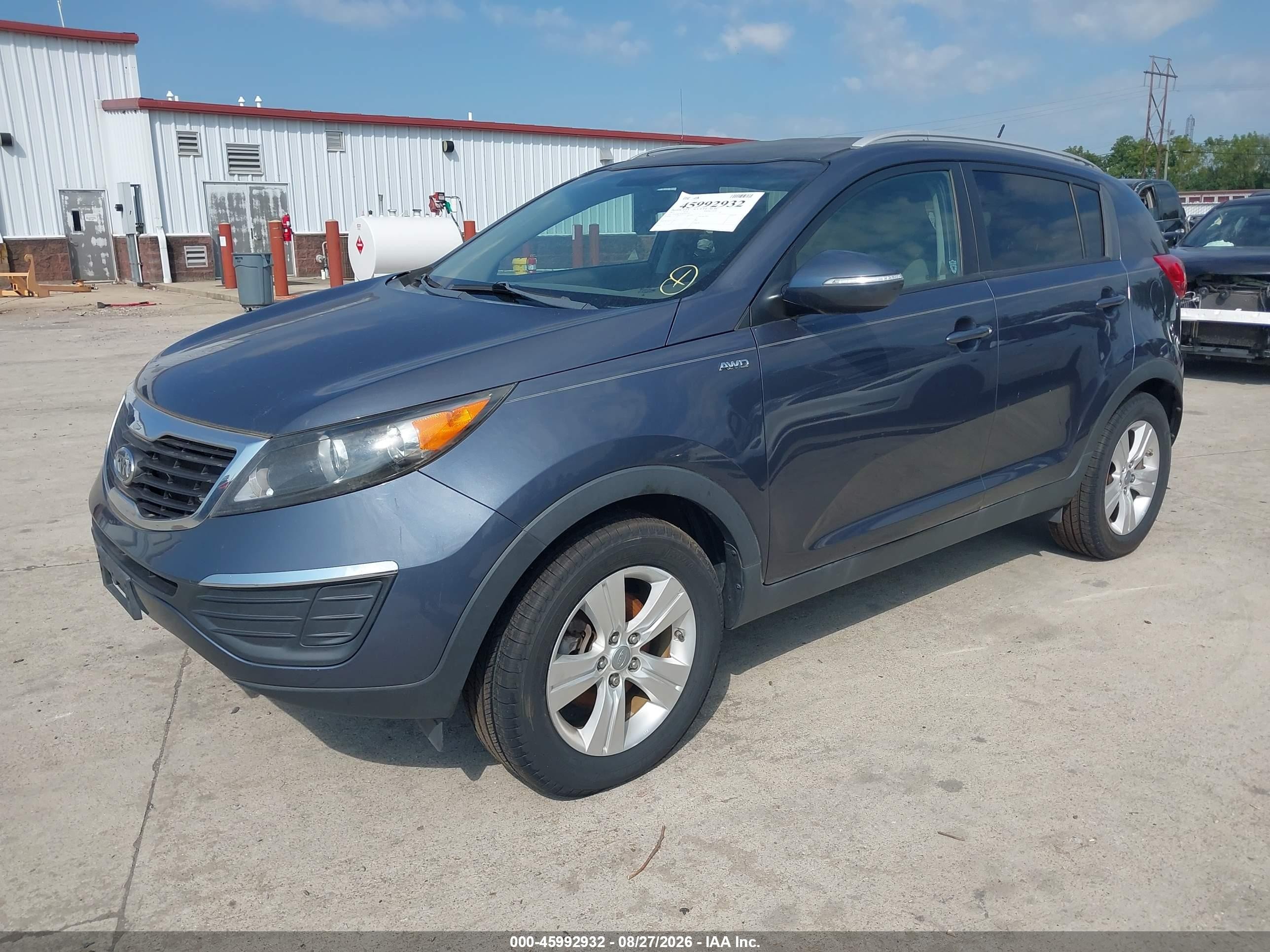 2011 Kia Sportage Lx Blue vin: KNDPBCA20B7082381