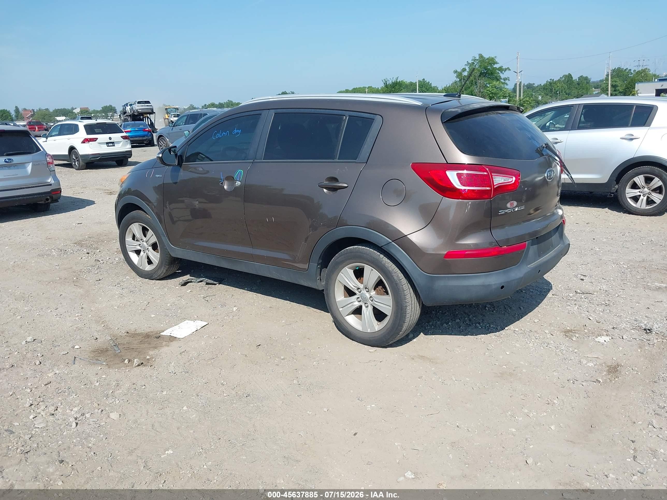 2011 Kia Sportage Lx Tan vin: KNDPBCA20B7163834