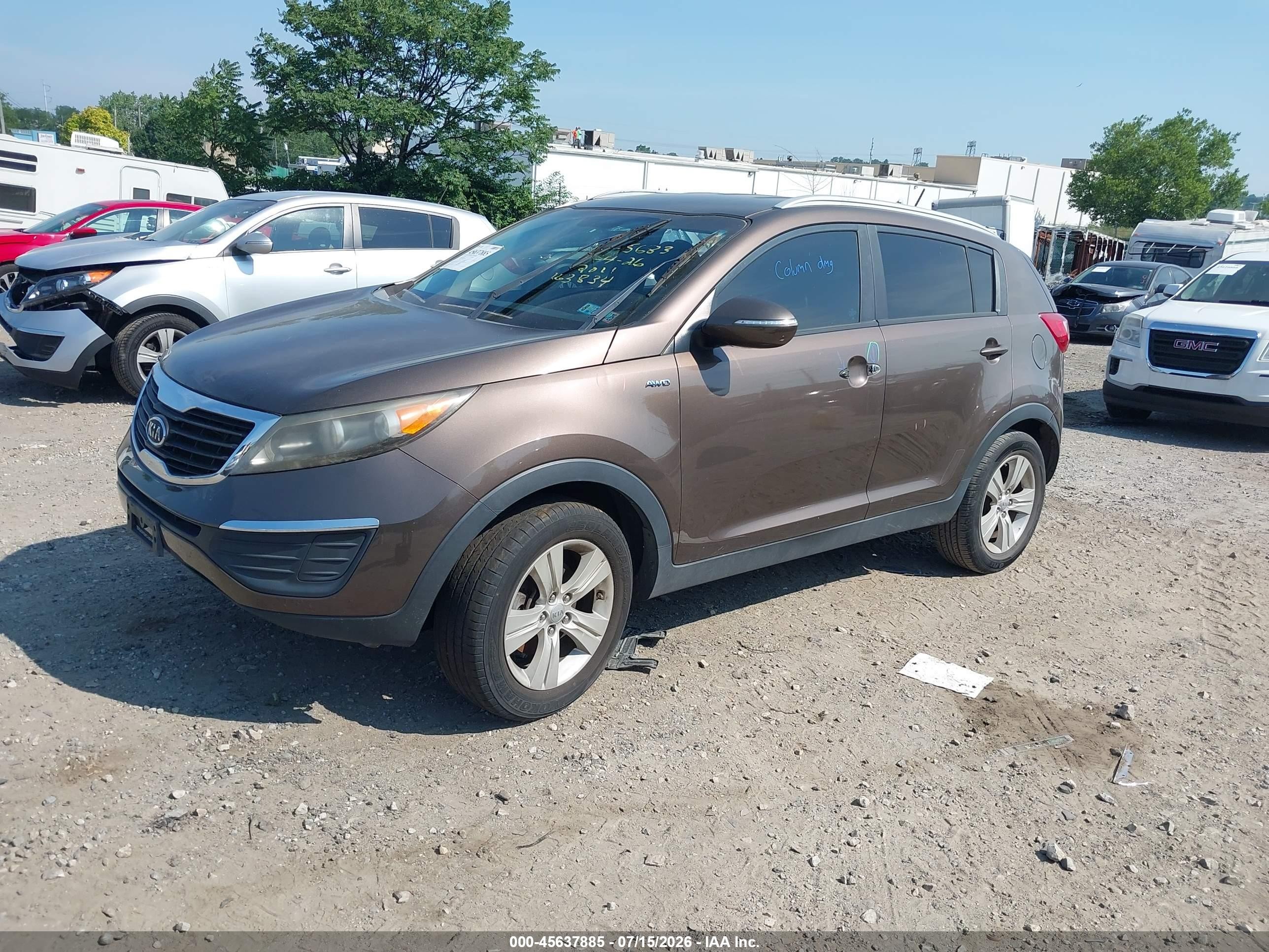 2011 Kia Sportage Lx Tan vin: KNDPBCA20B7163834