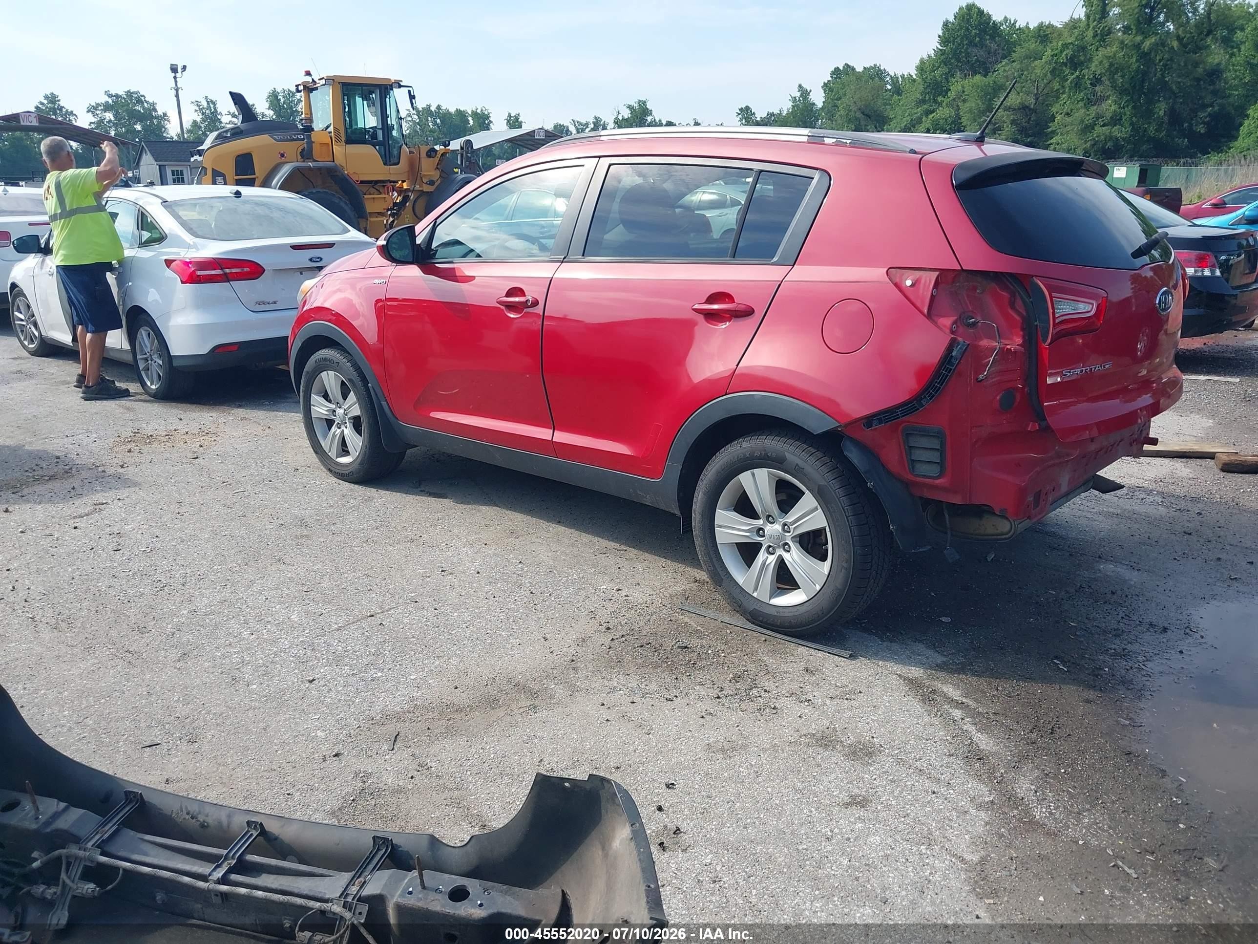 2012 Kia Sportage Lx Red vin: KNDPBCA20C7249761