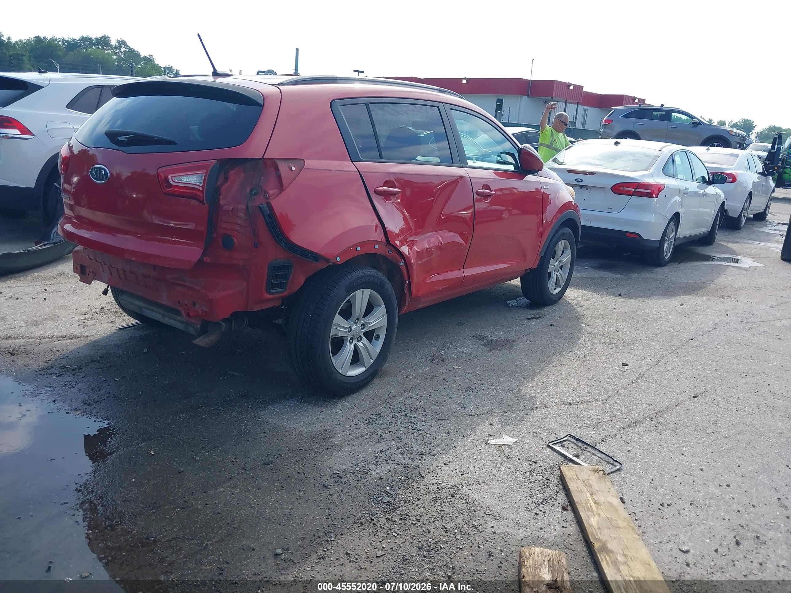 2012 Kia Sportage Lx Red vin: KNDPBCA20C7249761