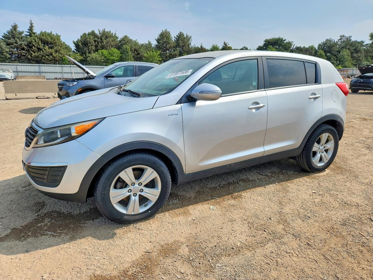 2013 Kia Sportage Lx Silver vin: KNDPBCA20D7418856