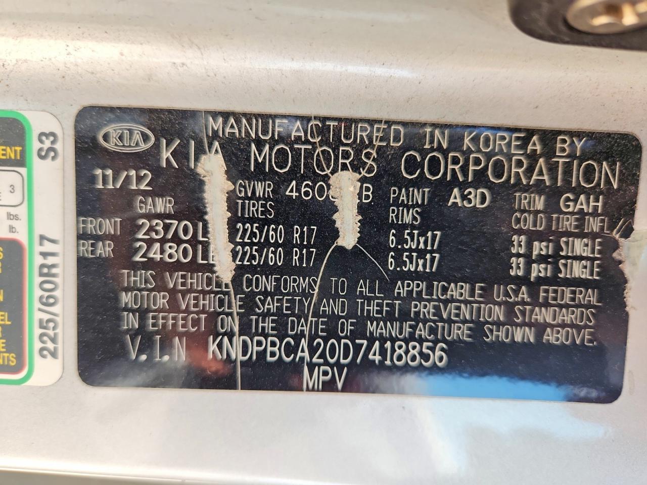 2013 Kia Sportage Lx Silver vin: KNDPBCA20D7418856