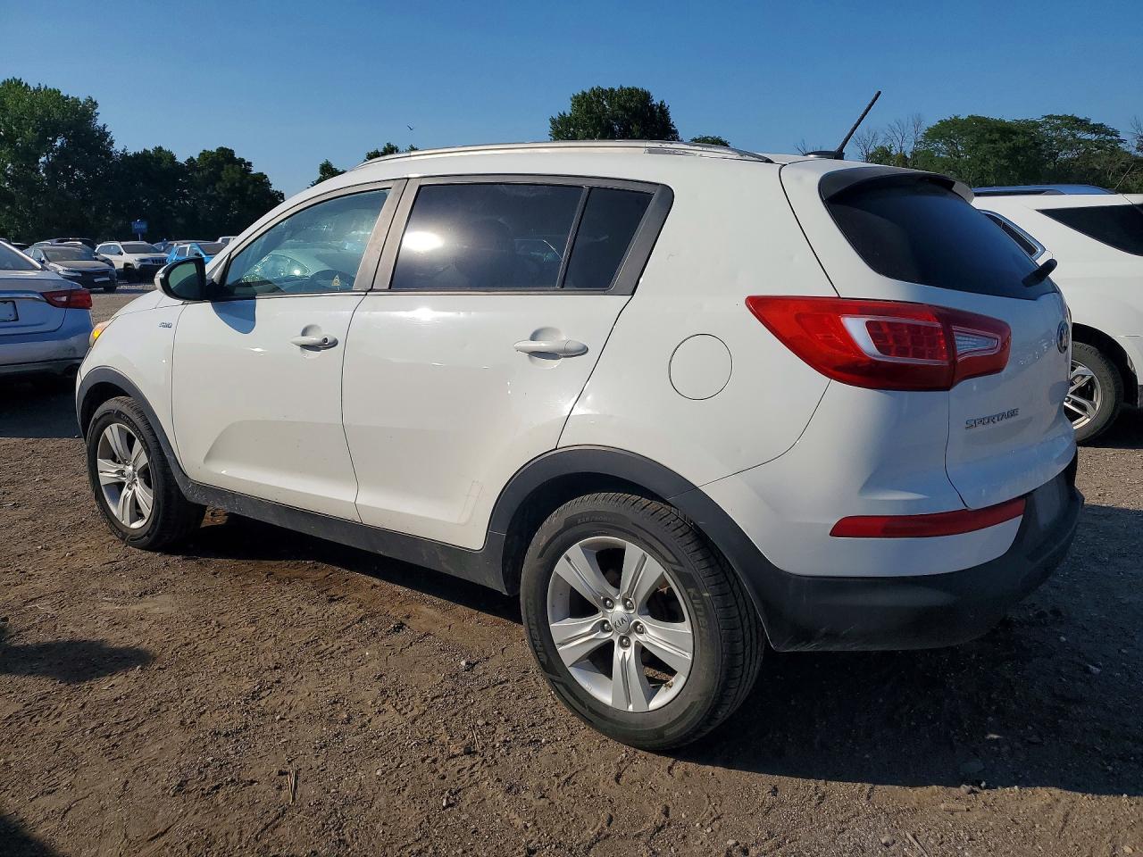 2013 Kia Sportage Lx White vin: KNDPBCA20D7535093