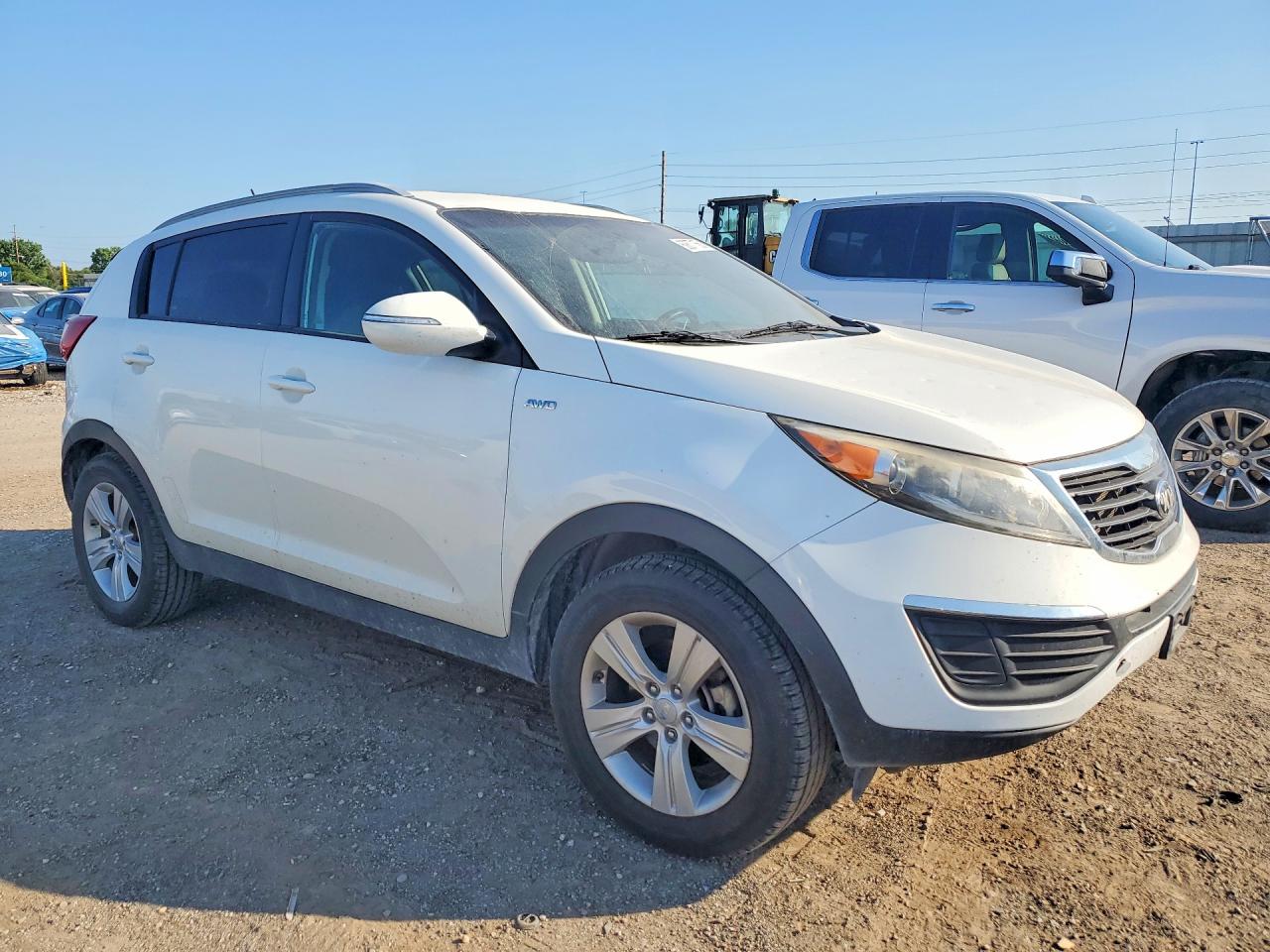 2013 Kia Sportage Lx White vin: KNDPBCA20D7535093