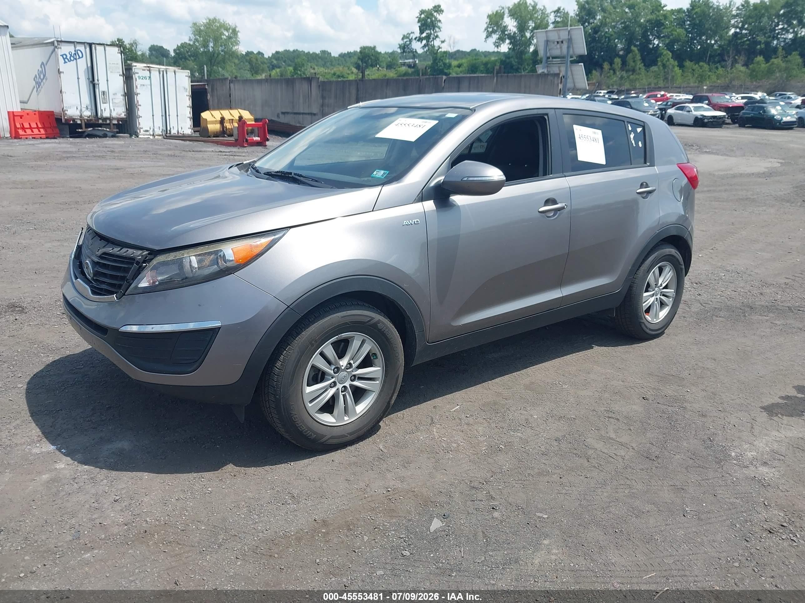 2011 Kia Sportage Lx Gray vin: KNDPBCA21B7047638