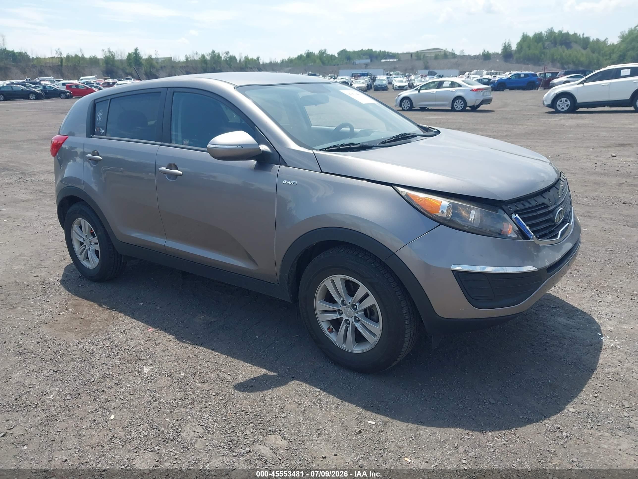 2011 Kia Sportage Lx Gray vin: KNDPBCA21B7047638