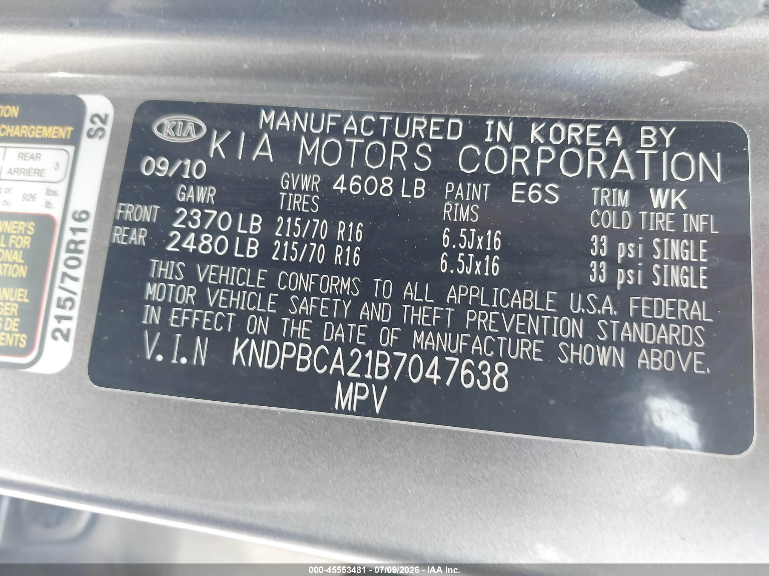2011 Kia Sportage Lx Gray vin: KNDPBCA21B7047638