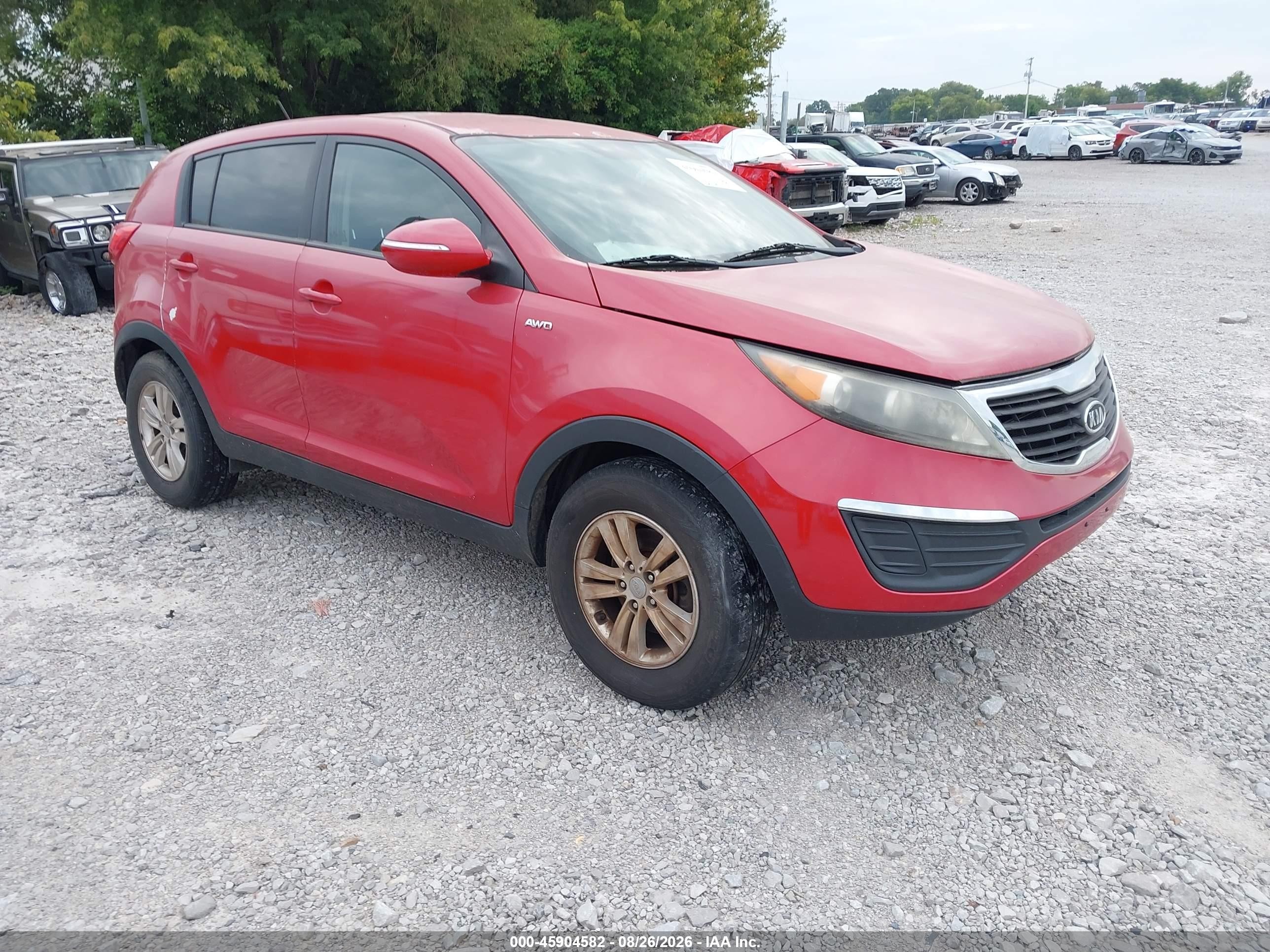 2011 Kia Sportage Lx Red vin: KNDPBCA21B7099609
