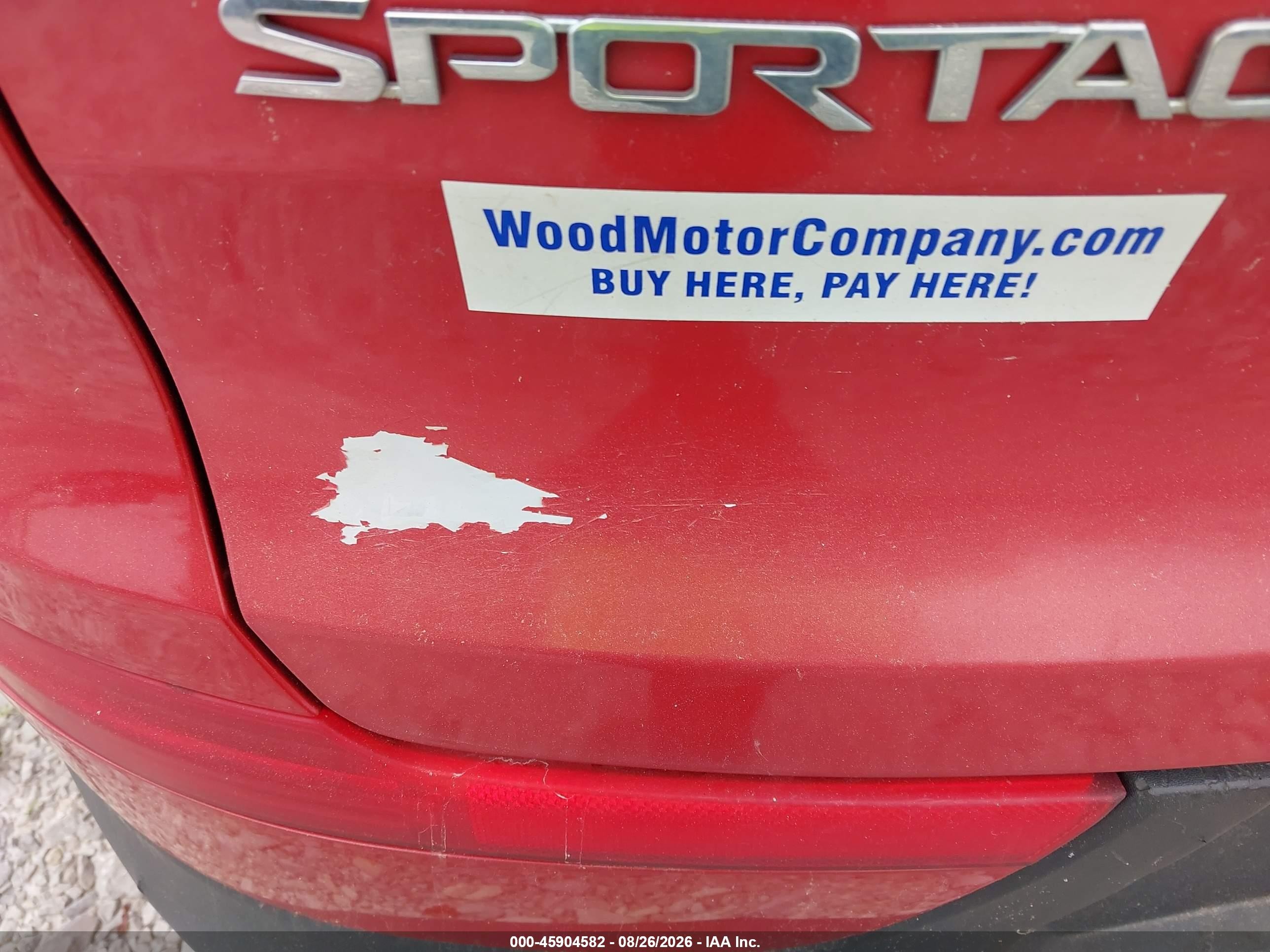 2011 Kia Sportage Lx Red vin: KNDPBCA21B7099609
