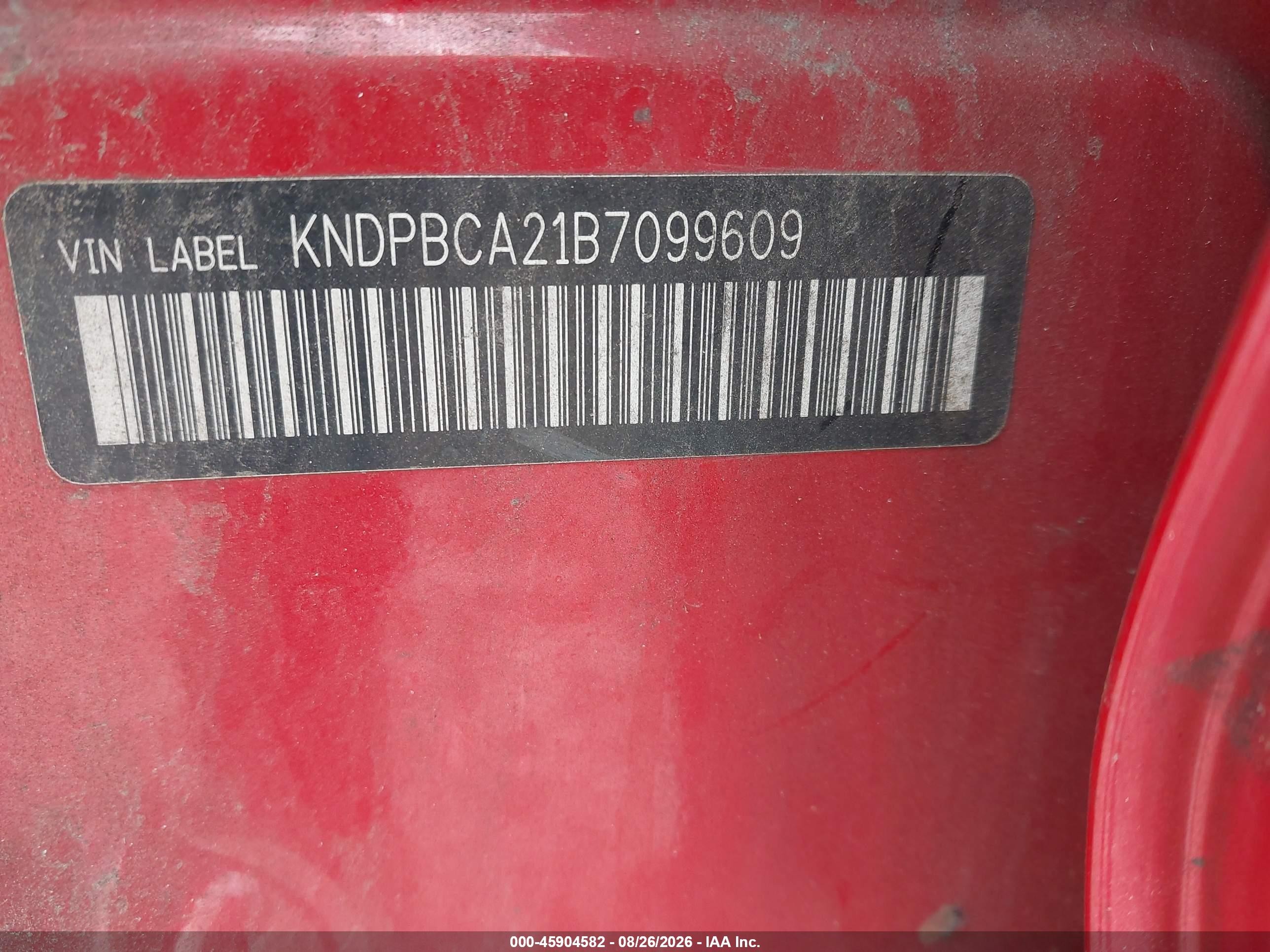 2011 Kia Sportage Lx Red vin: KNDPBCA21B7099609