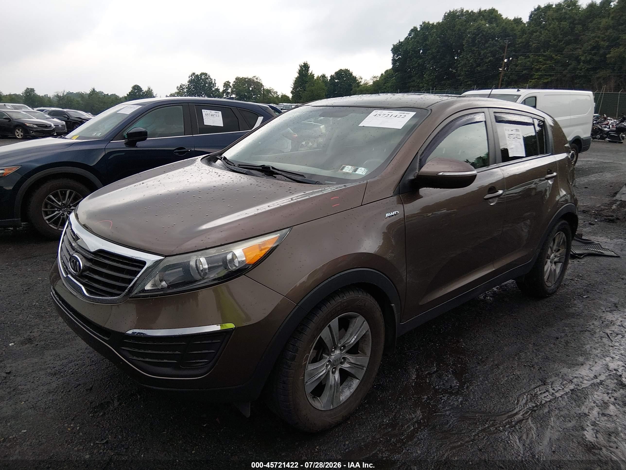 2012 Kia Sportage Lx Gray vin: KNDPBCA21C7293820
