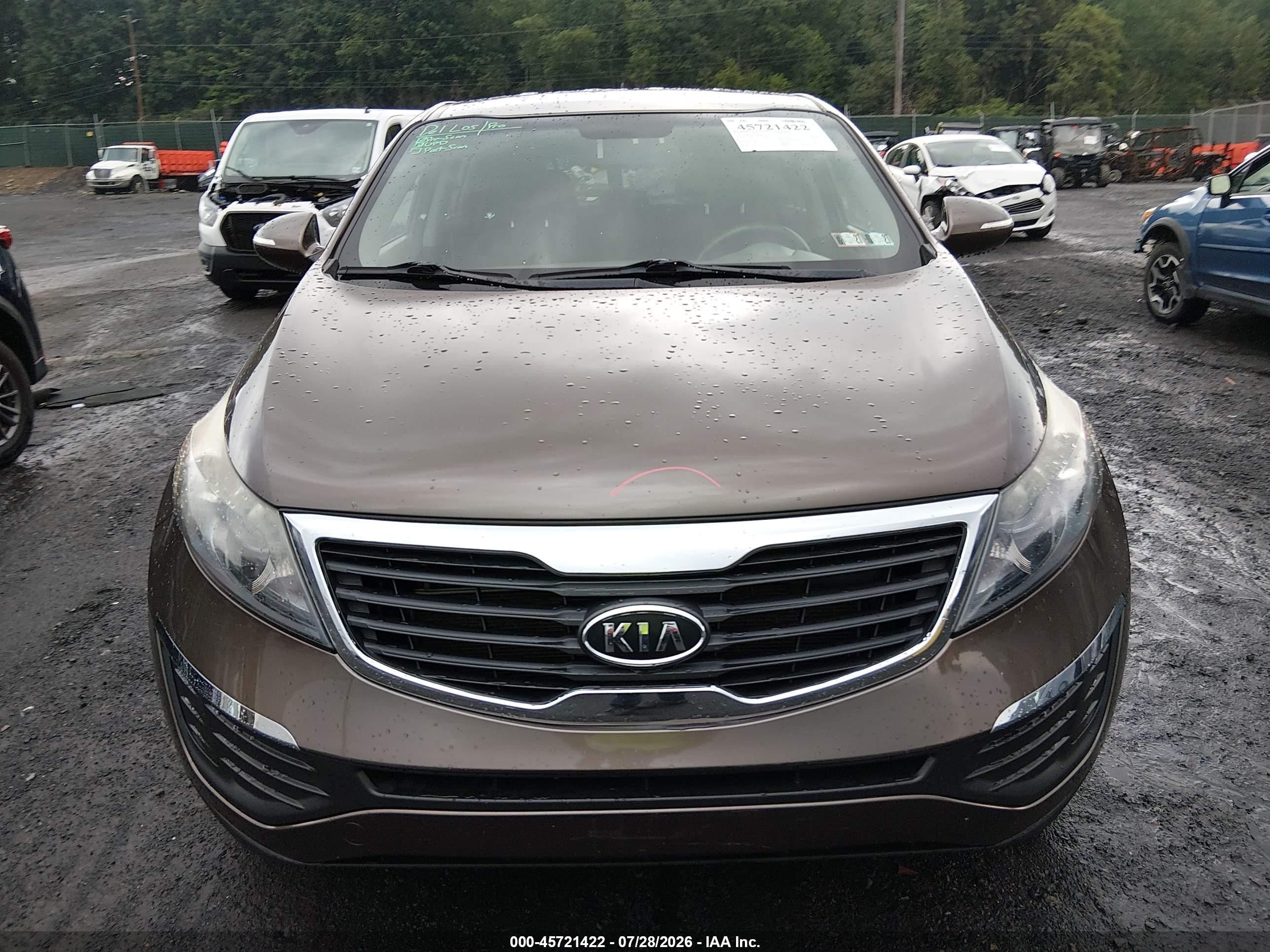 2012 Kia Sportage Lx Gray vin: KNDPBCA21C7293820