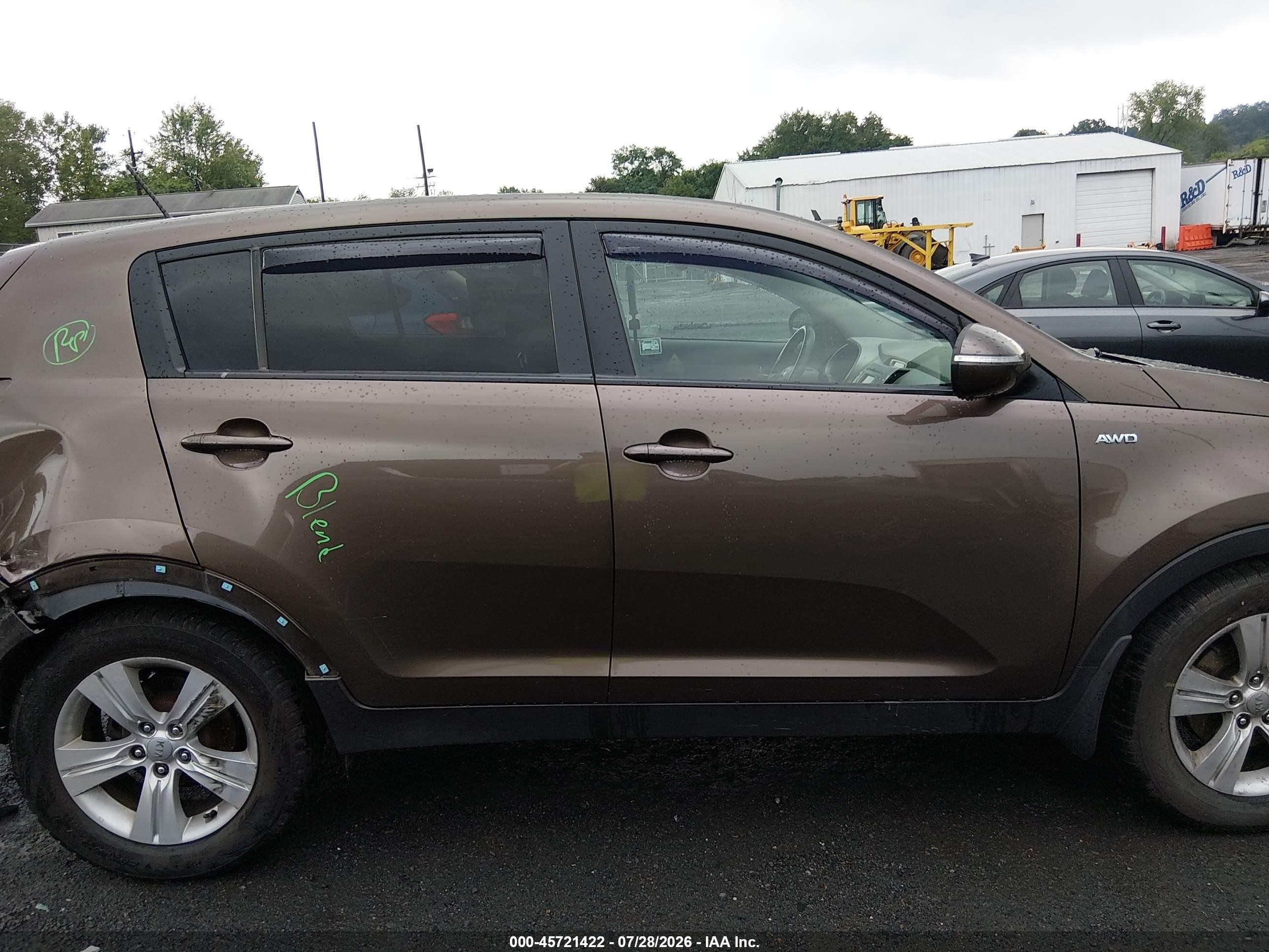2012 Kia Sportage Lx Gray vin: KNDPBCA21C7293820
