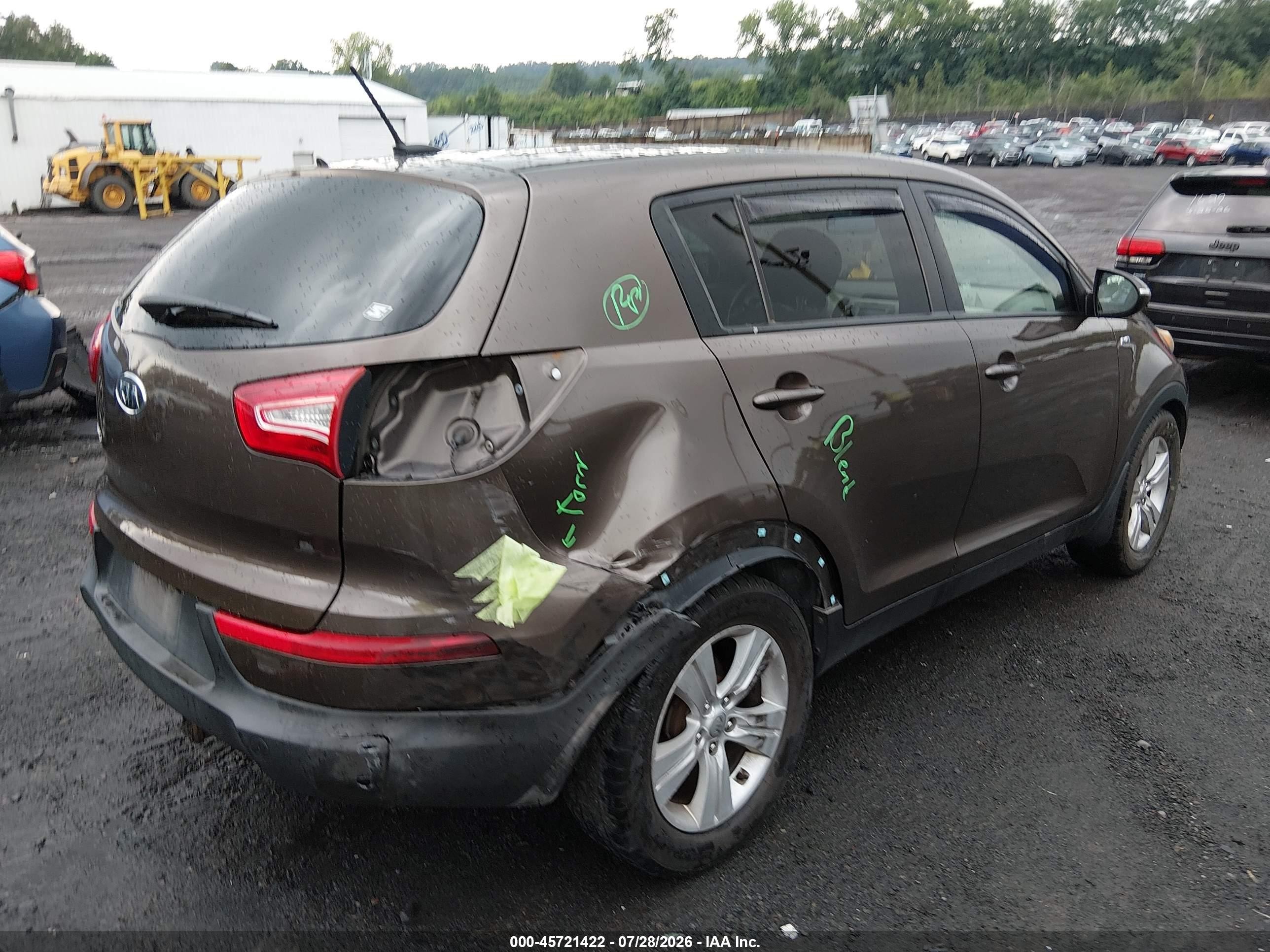 2012 Kia Sportage Lx Gray vin: KNDPBCA21C7293820