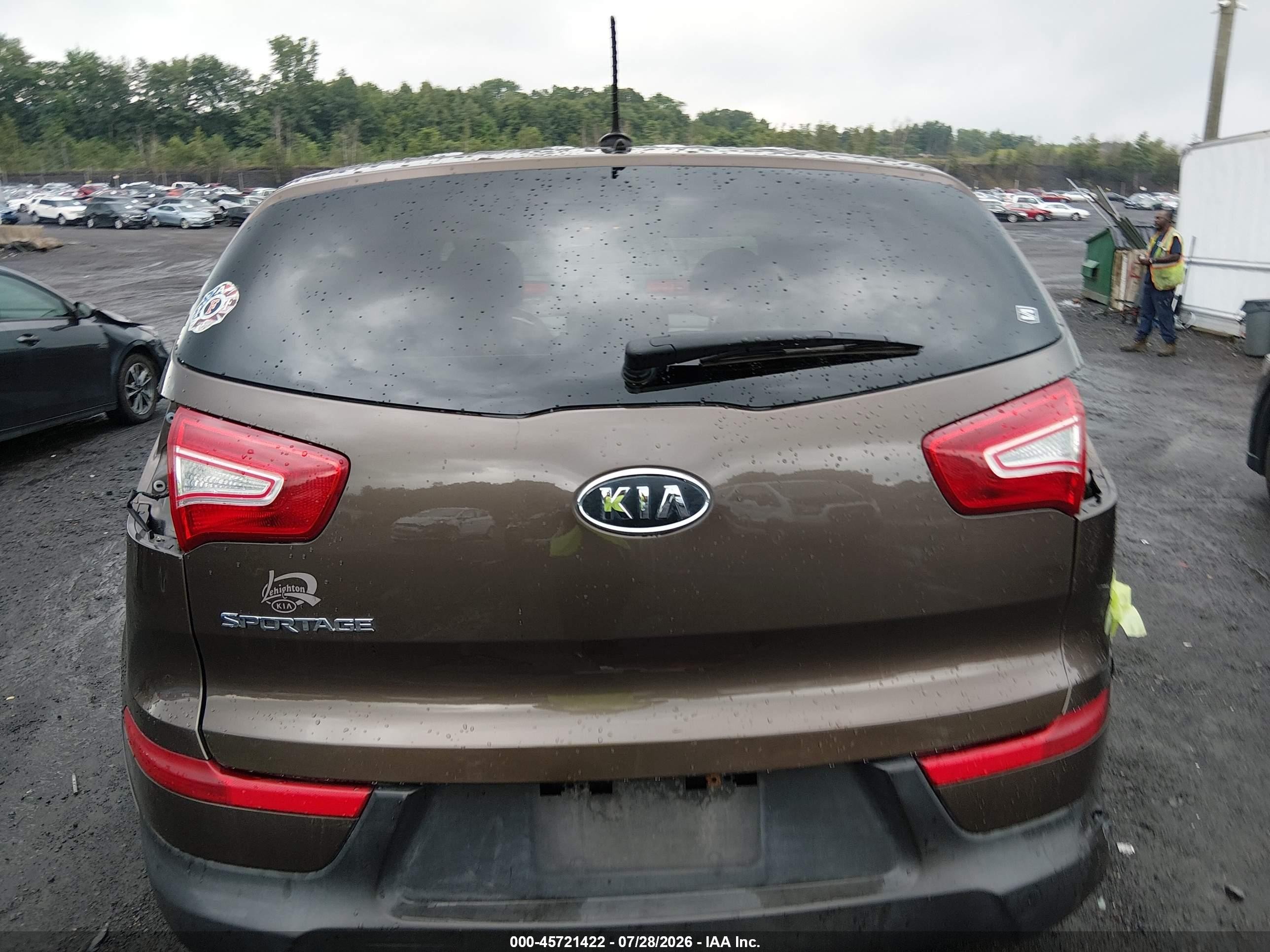 2012 Kia Sportage Lx Gray vin: KNDPBCA21C7293820