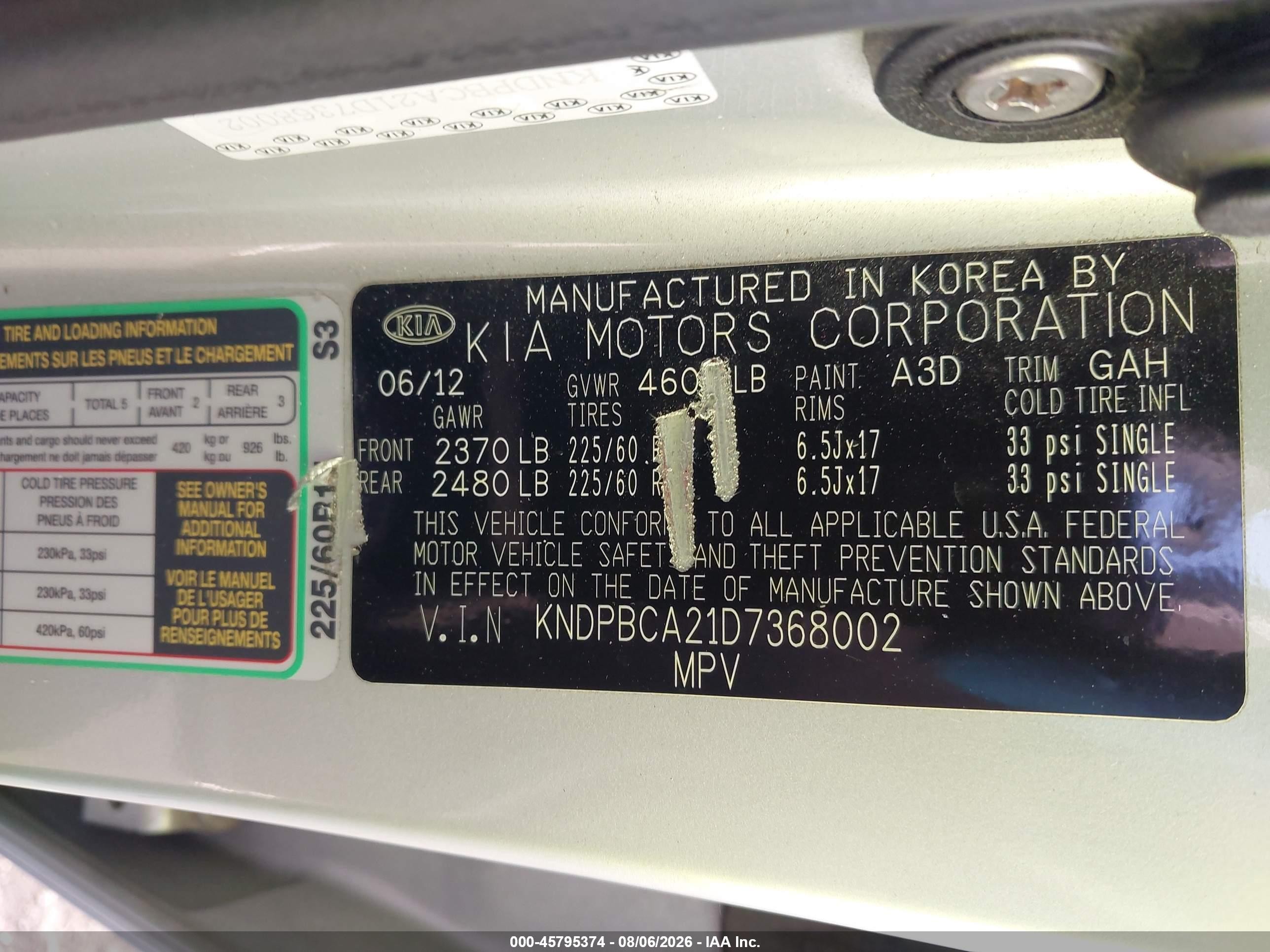 2013 Kia Sportage Lx Silver vin: KNDPBCA21D7368002