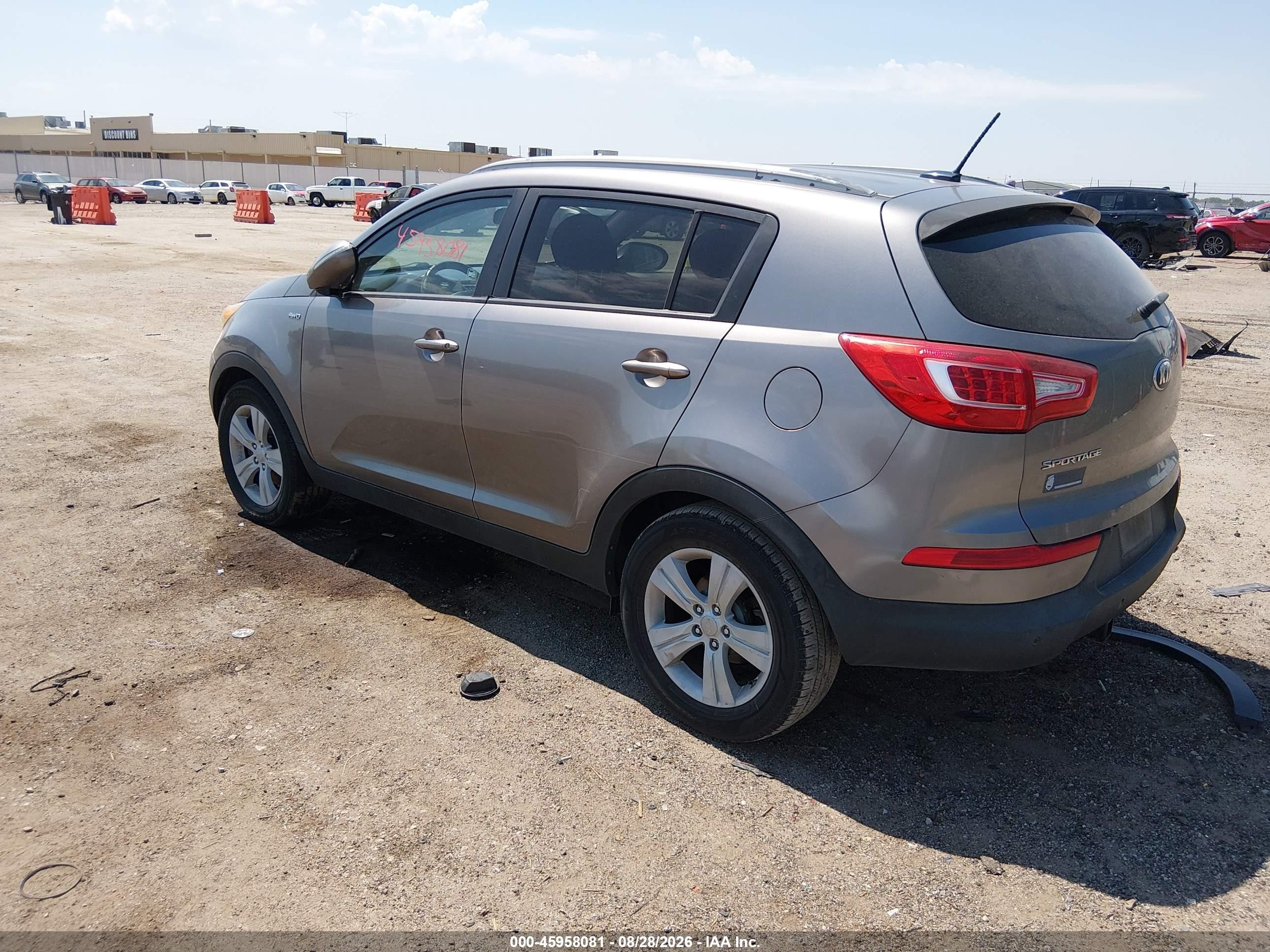 2013 Kia Sportage Lx Gray vin: KNDPBCA21D7399640