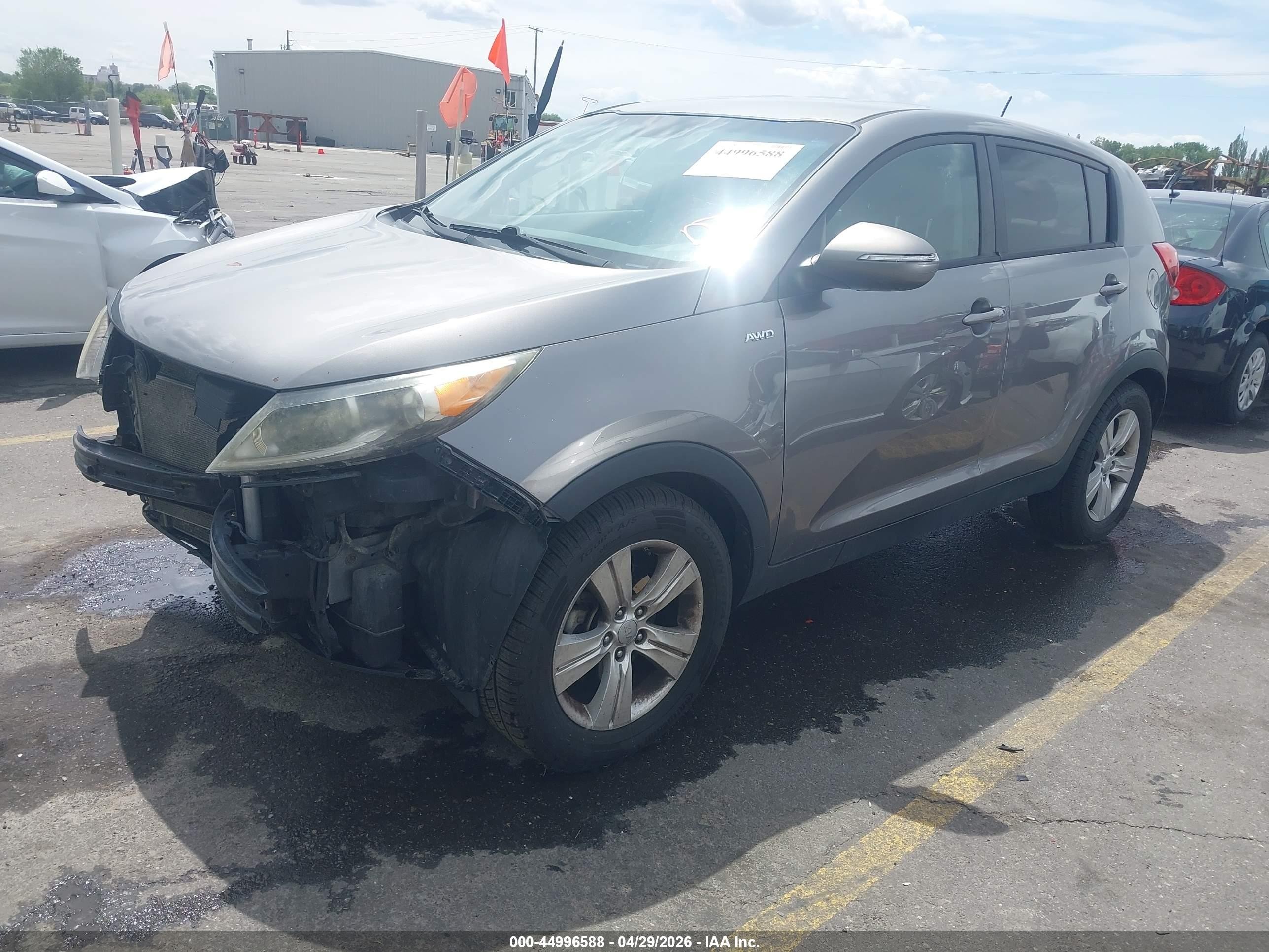2013 Kia Sportage Lx Silver vin: KNDPBCA21D7421149