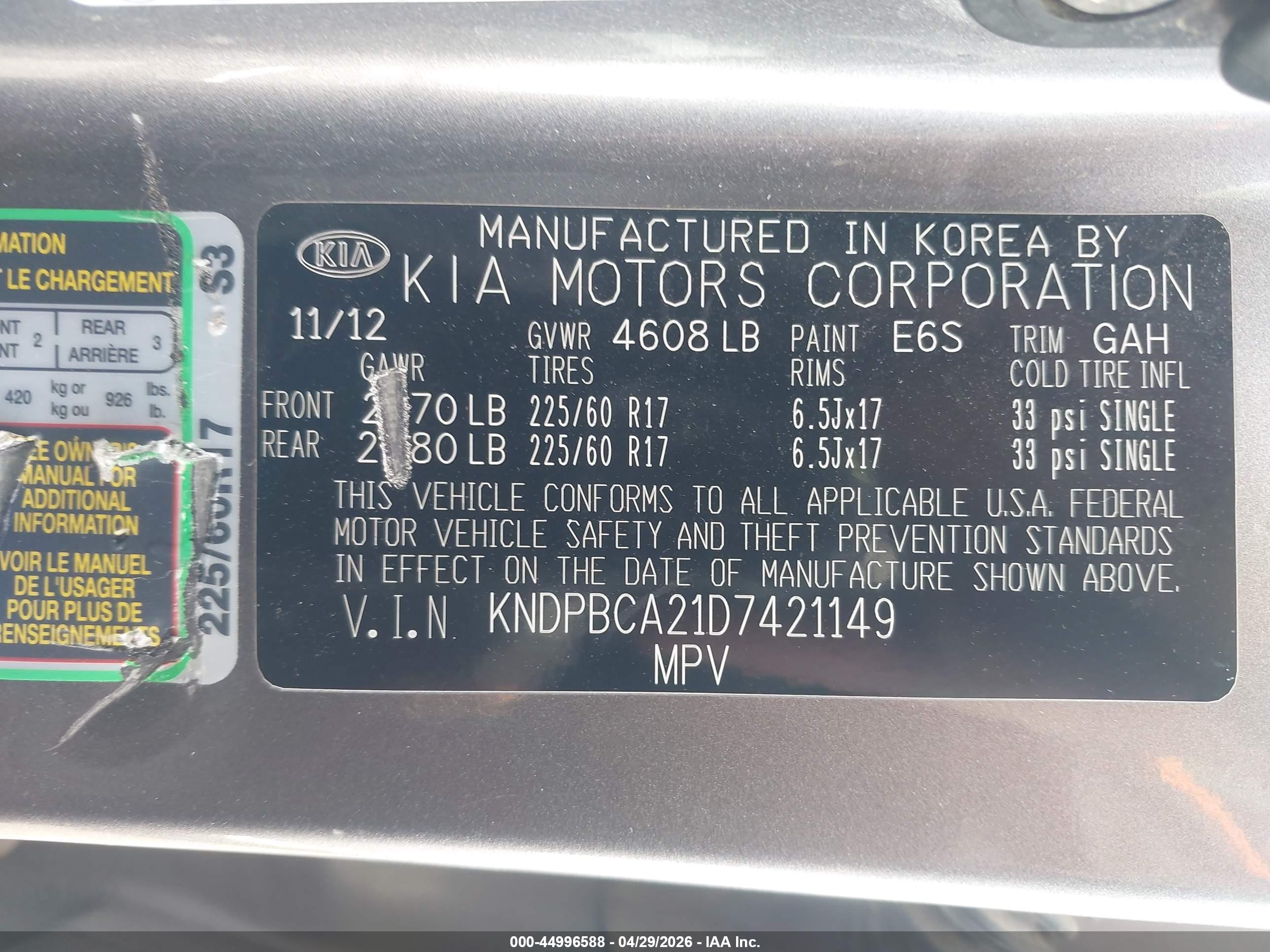 2013 Kia Sportage Lx Silver vin: KNDPBCA21D7421149