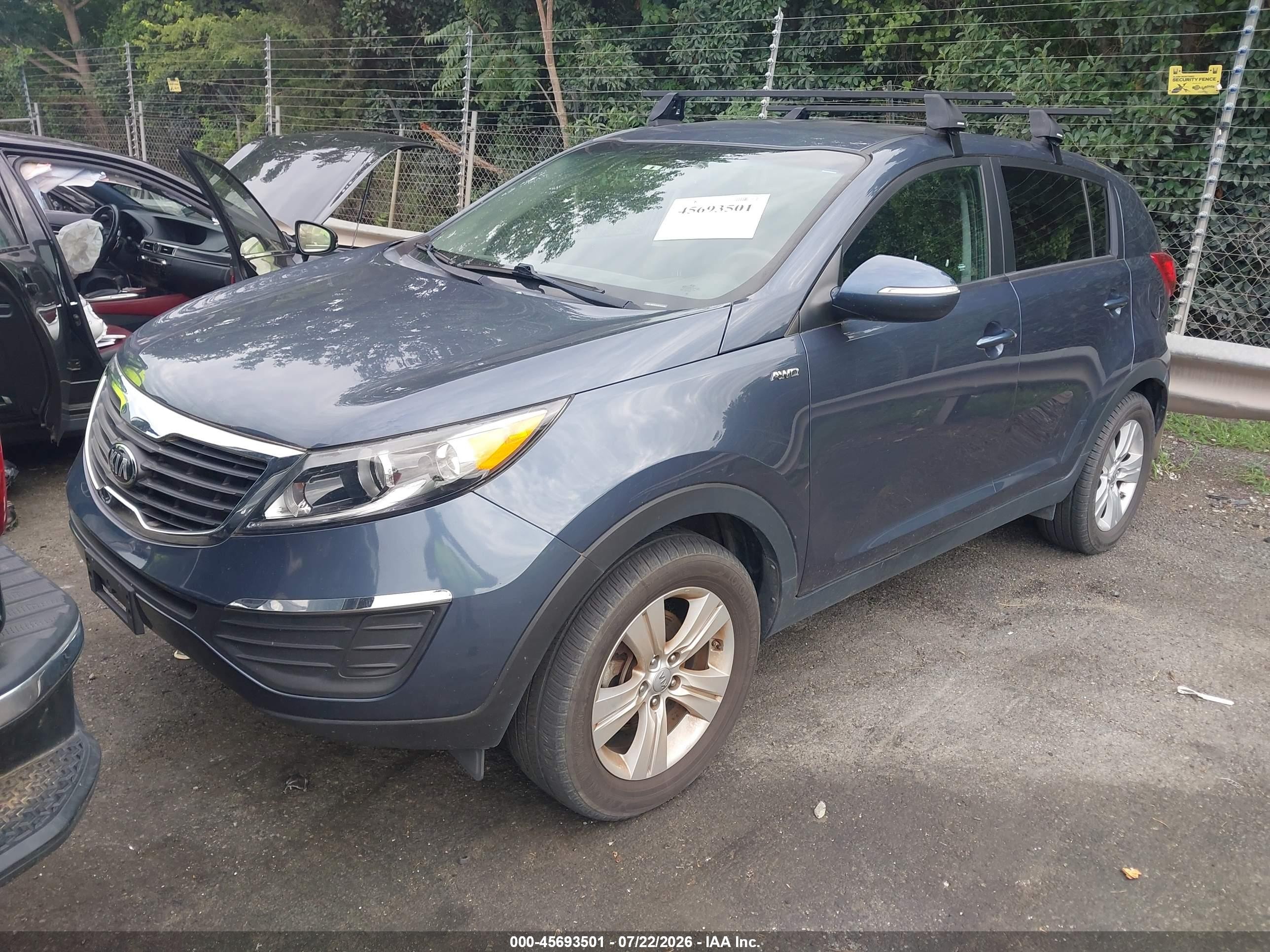 2013 Kia Sportage Lx Blue vin: KNDPBCA21D7423516