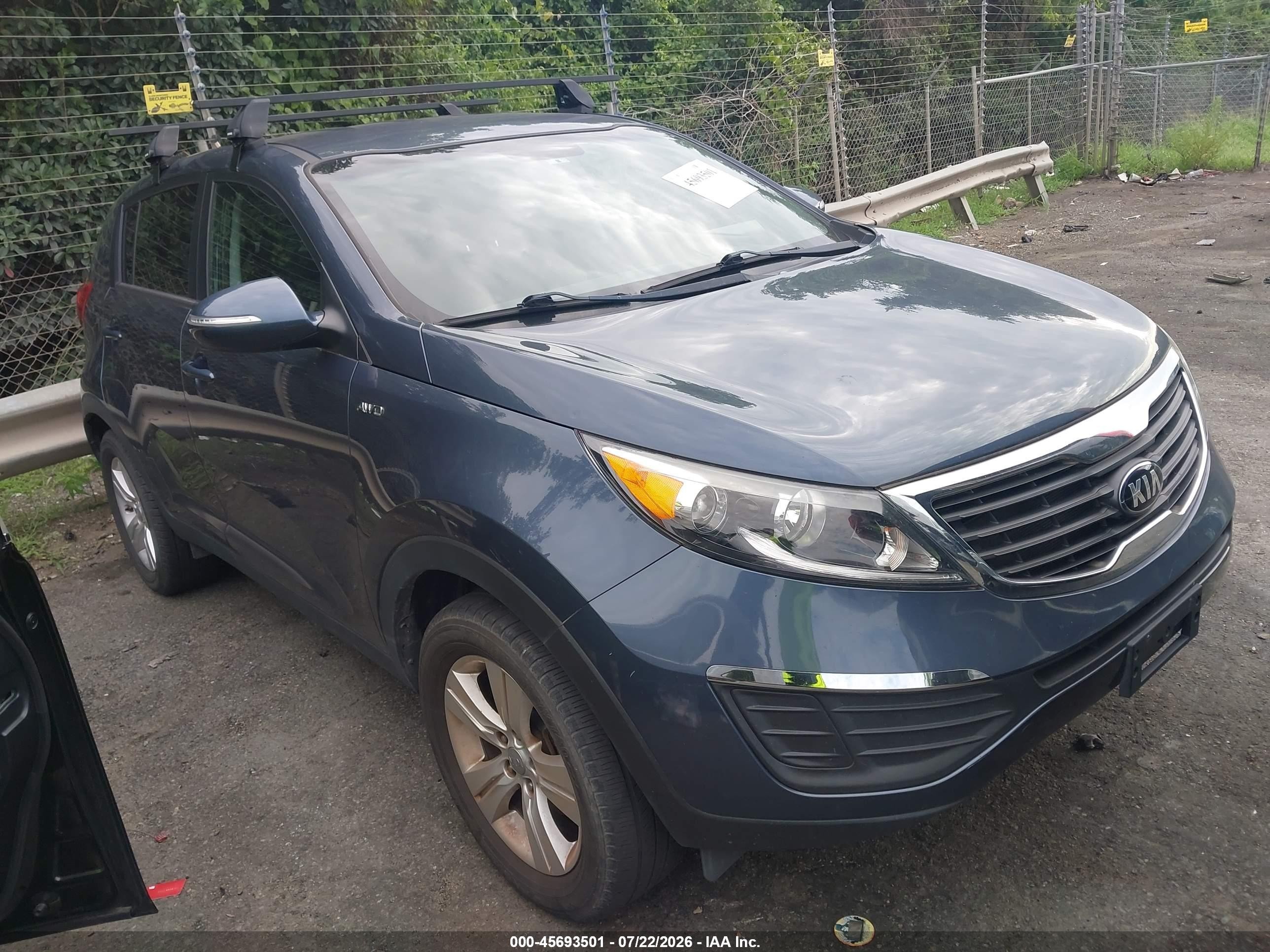 2013 Kia Sportage Lx Blue vin: KNDPBCA21D7423516