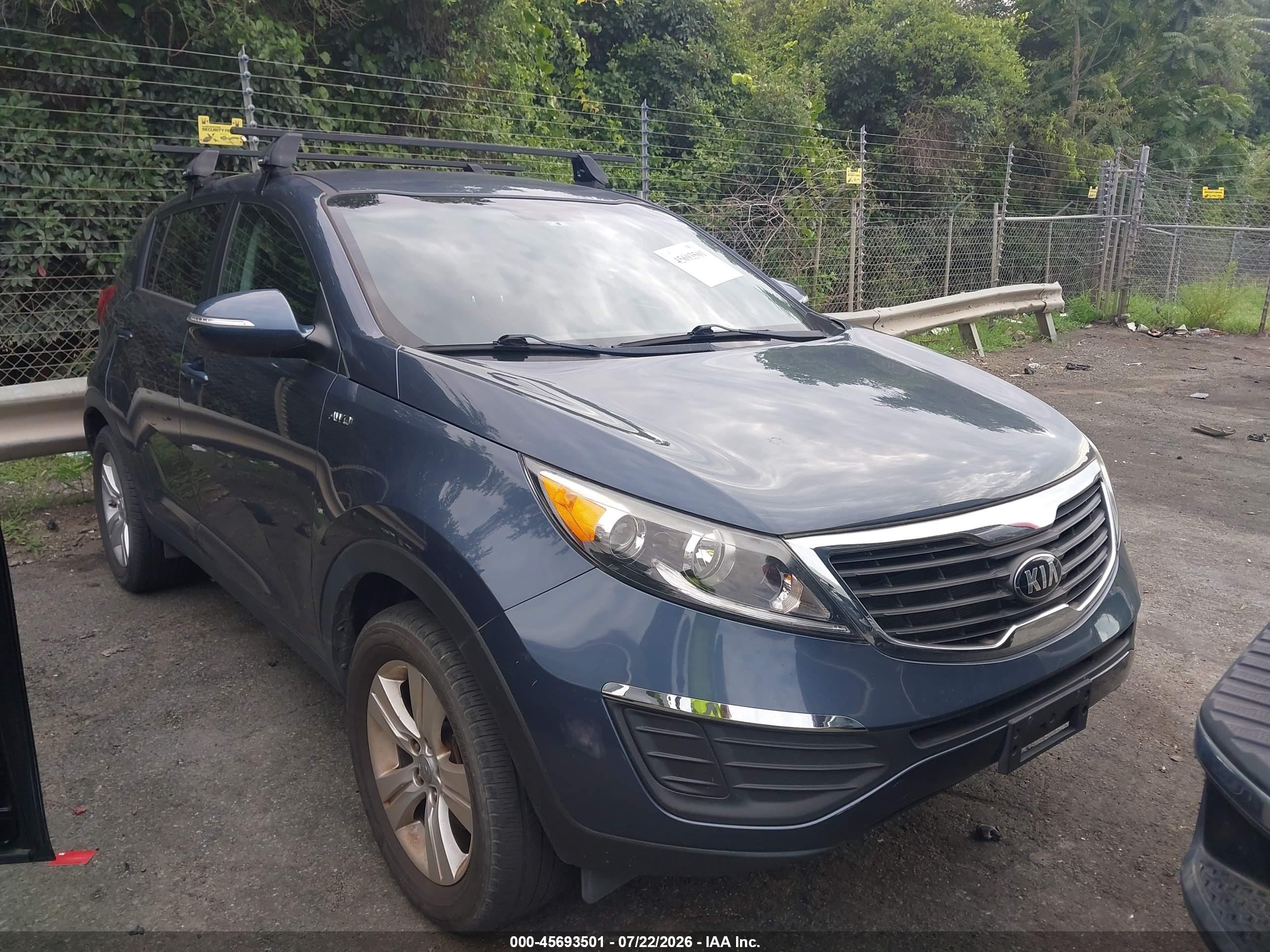 2013 Kia Sportage Lx Blue vin: KNDPBCA21D7423516