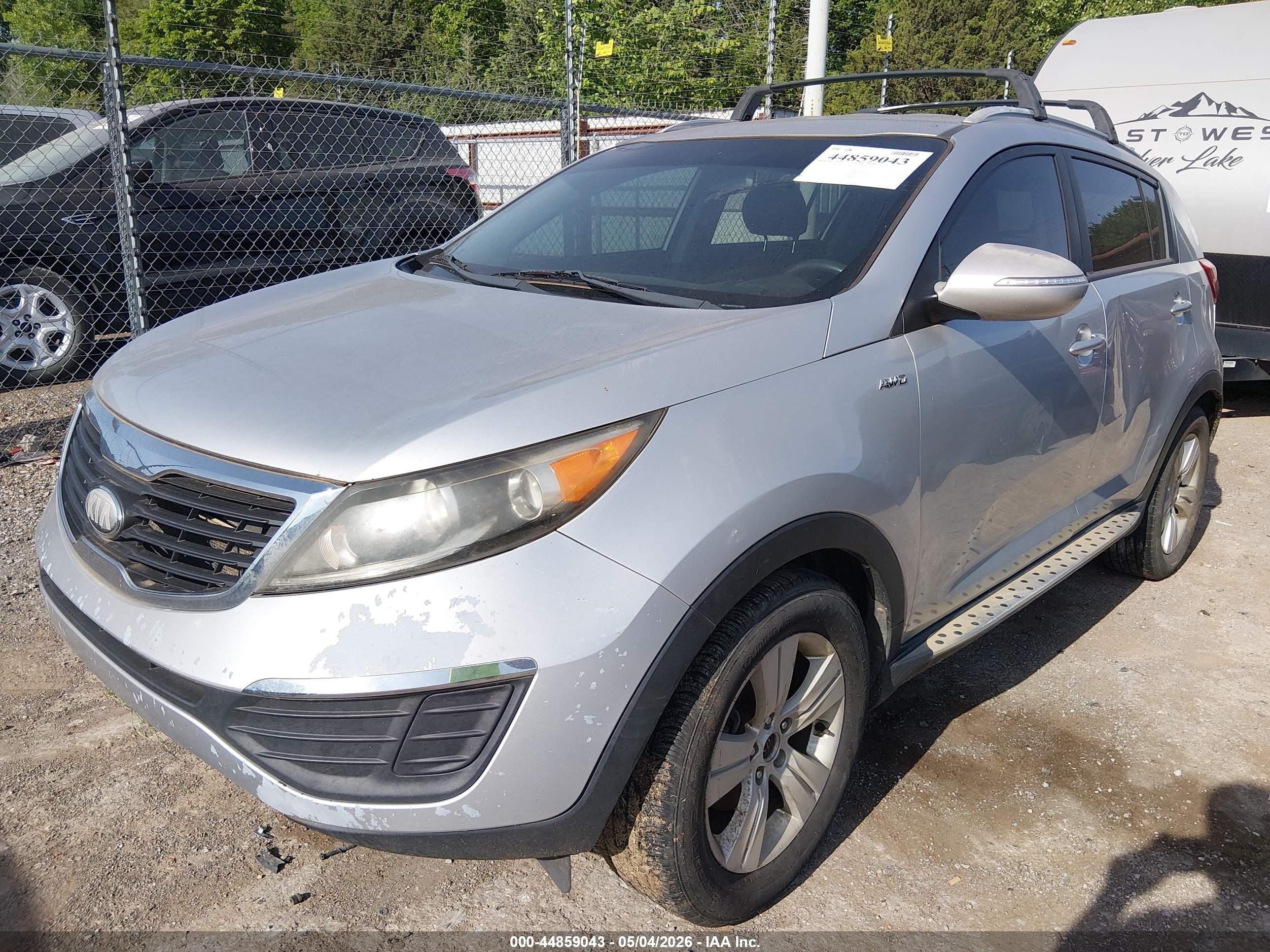 2013 Kia Sportage Lx Silver vin: KNDPBCA21D7439957