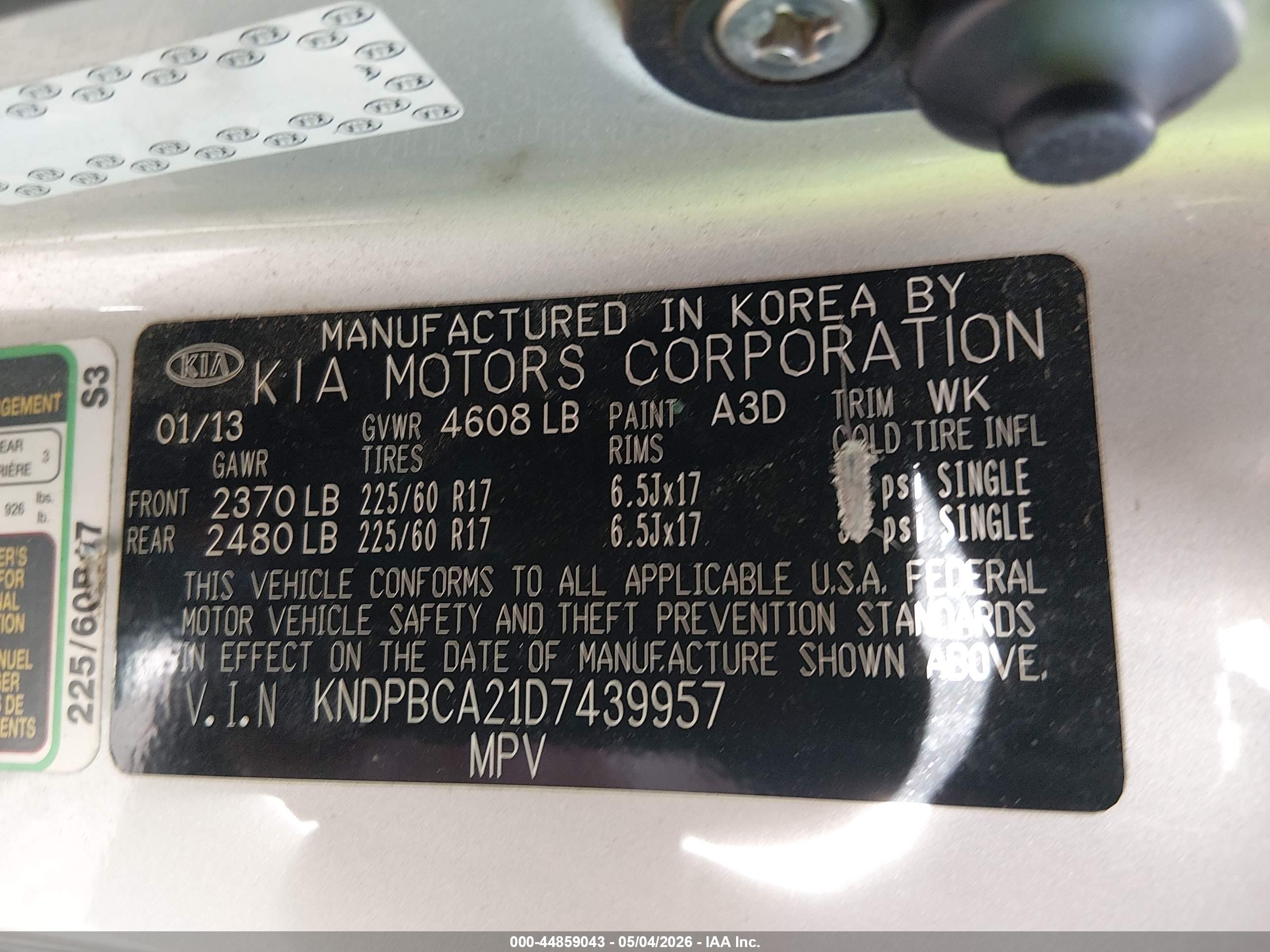 2013 Kia Sportage Lx Silver vin: KNDPBCA21D7439957
