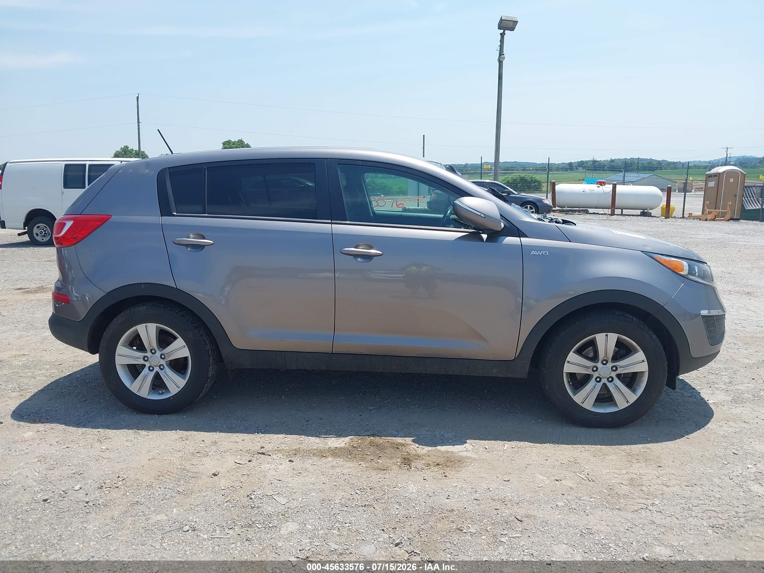 2013 Kia Sportage Lx Gray vin: KNDPBCA21D7494585