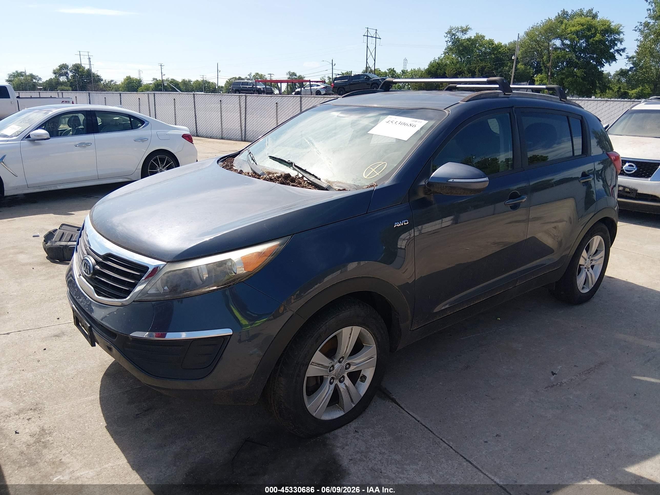 2011 Kia Sportage Lx Gray vin: KNDPBCA22B7062262