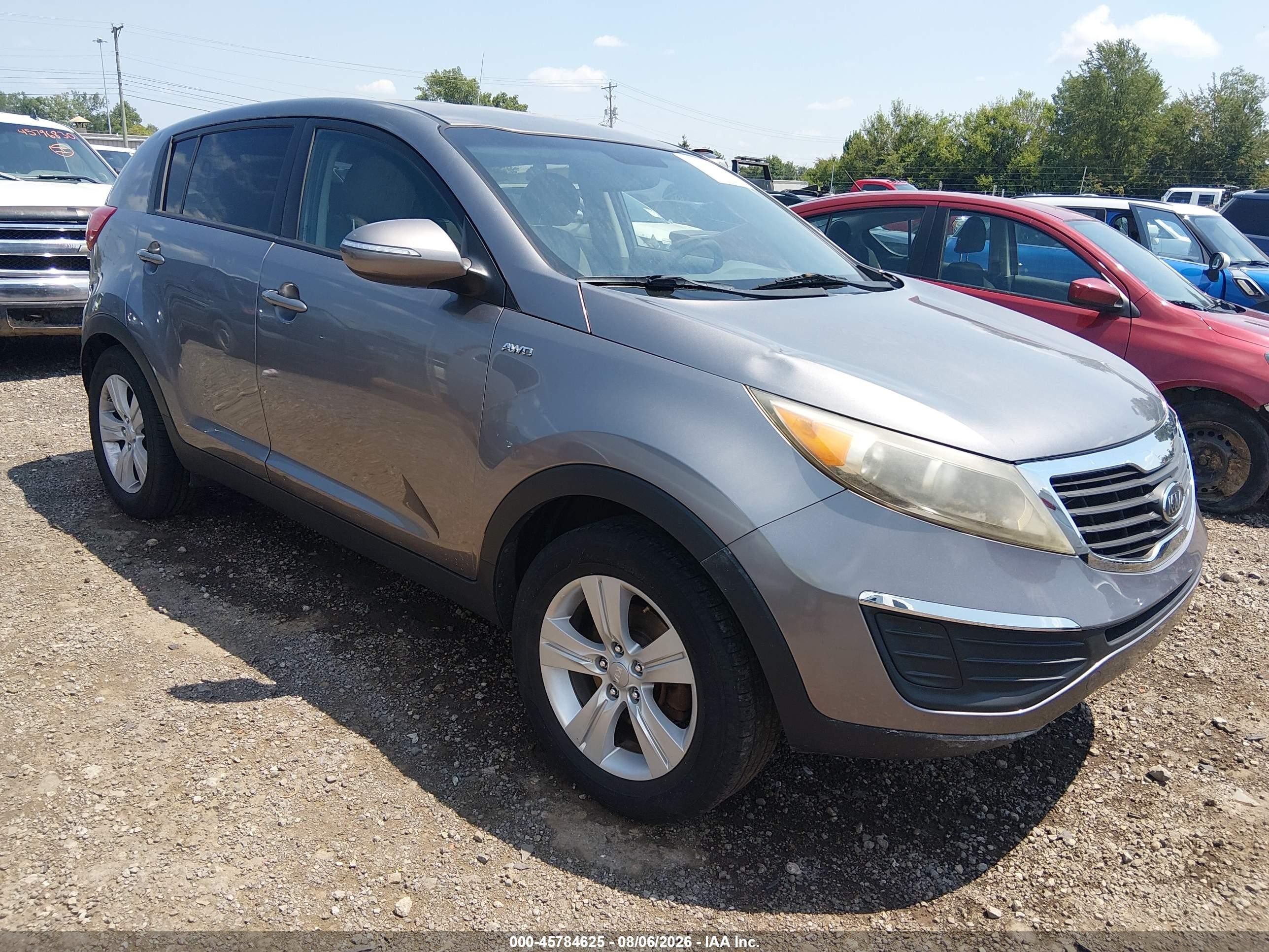 2012 Kia Sportage Lx Серебряный vin: KNDPBCA22C7287718