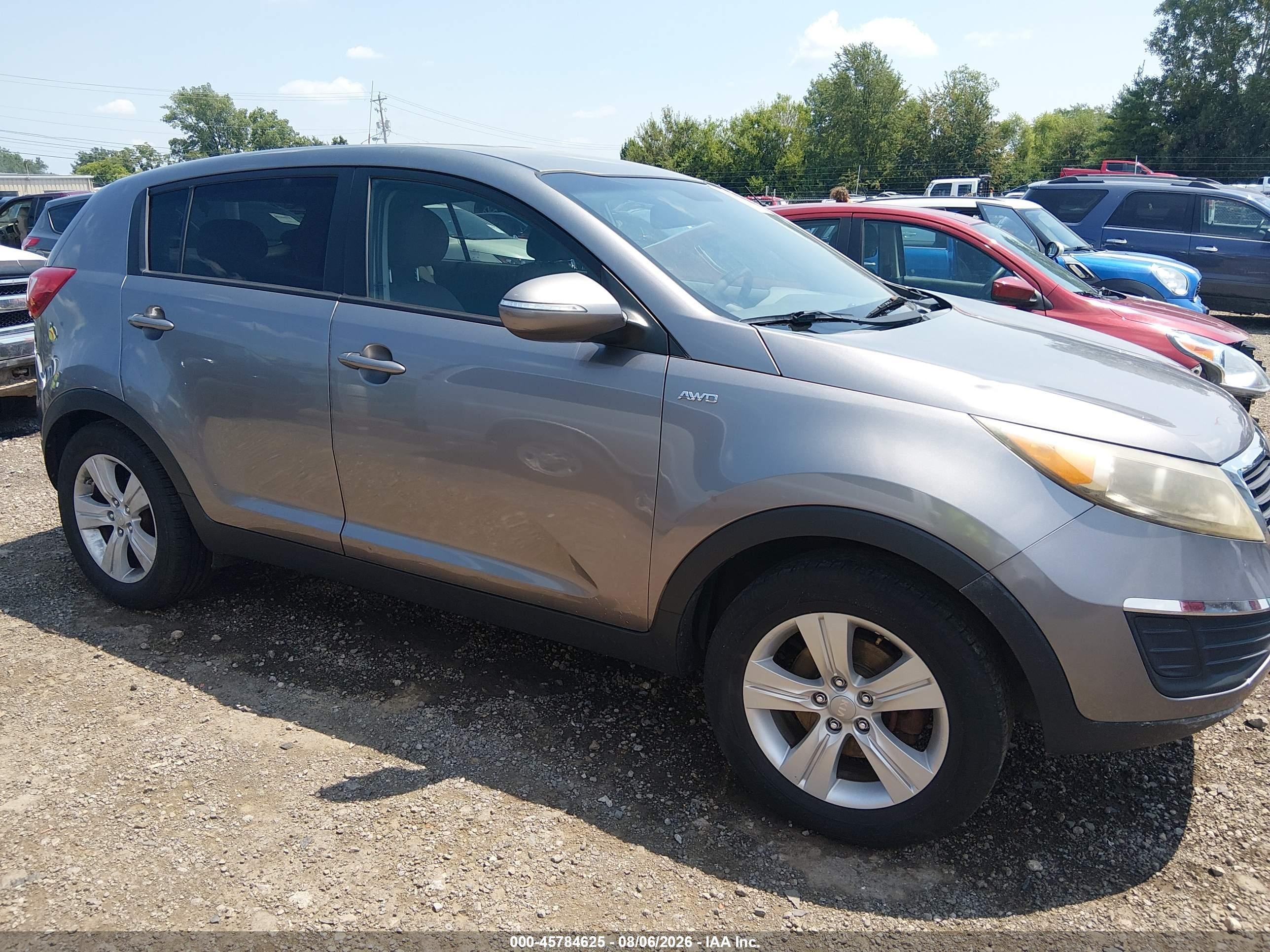 2012 Kia Sportage Lx Серебряный vin: KNDPBCA22C7287718