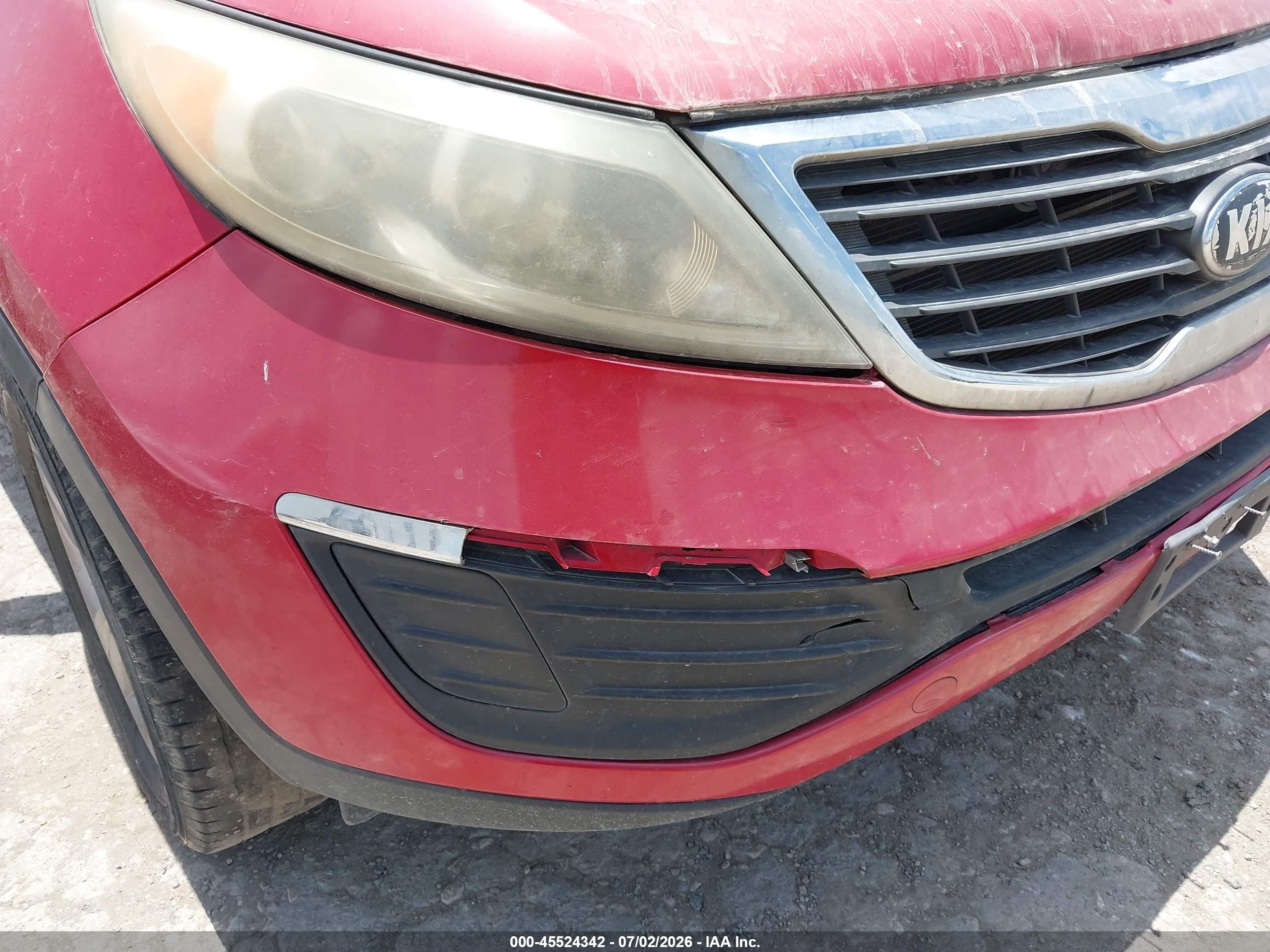 2013 Kia Sportage Lx Red vin: KNDPBCA22D7412184