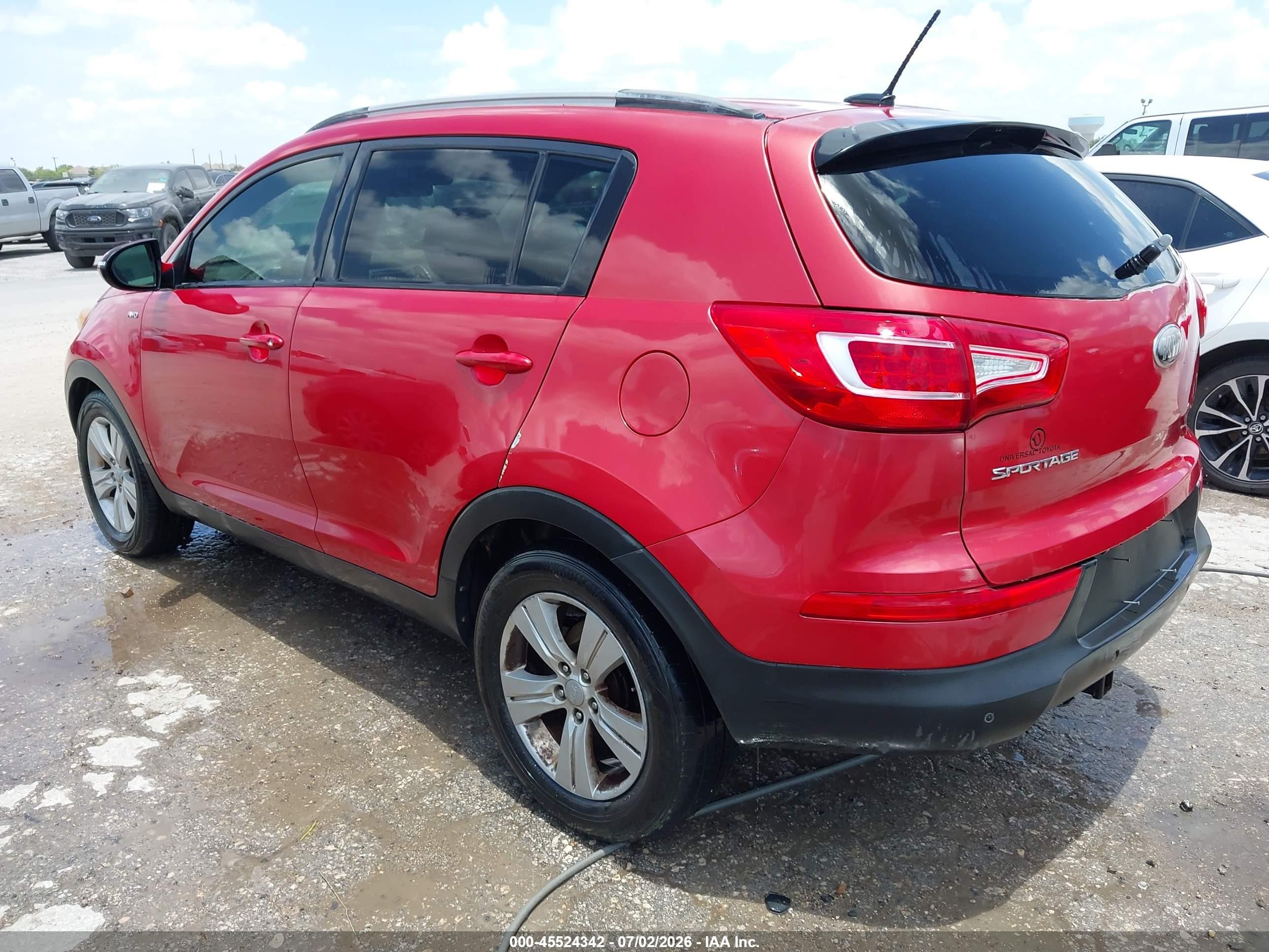 2013 Kia Sportage Lx Red vin: KNDPBCA22D7412184