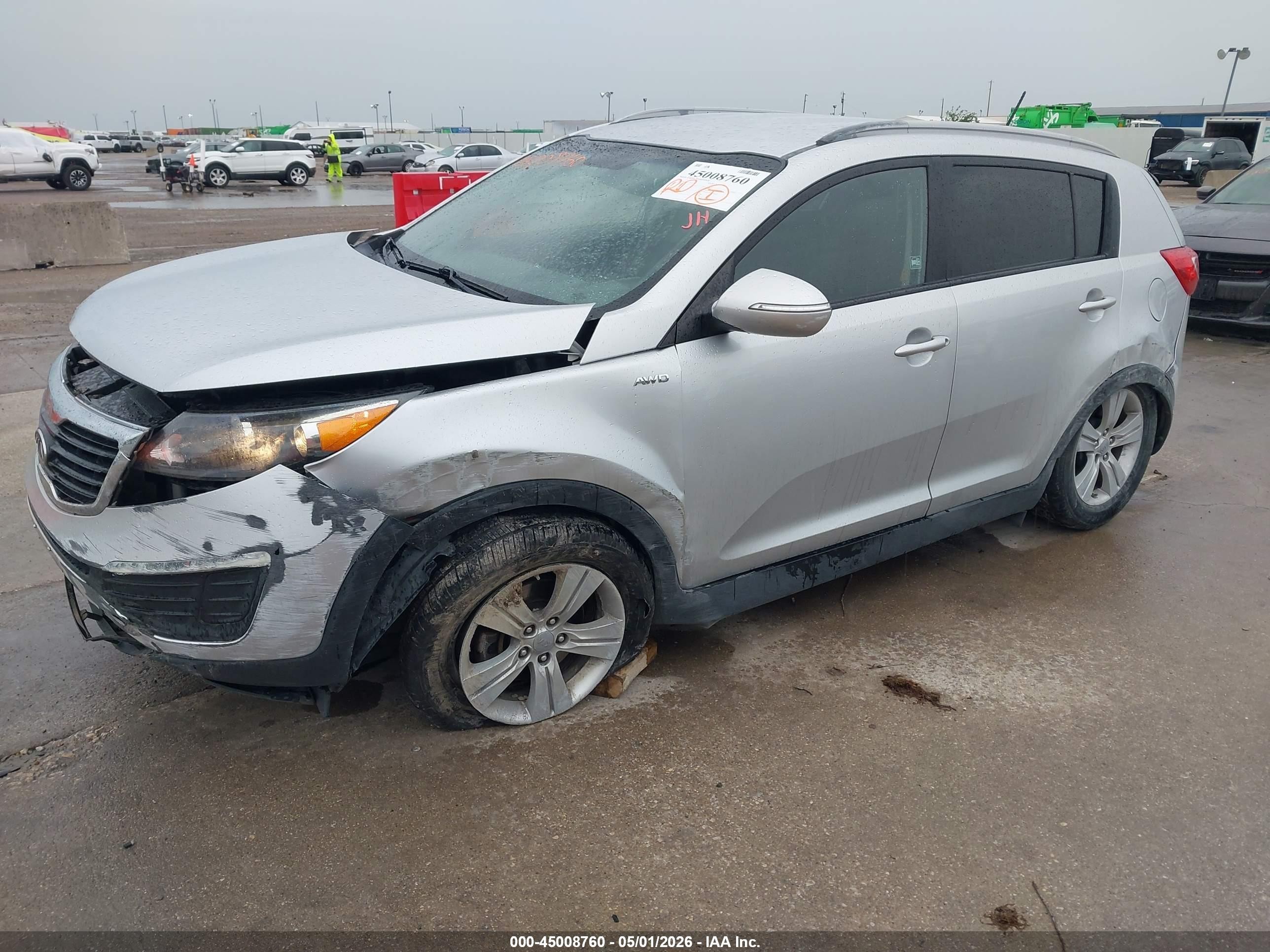 2012 Kia Sportage Lx Silver vin: KNDPBCA23C7182914
