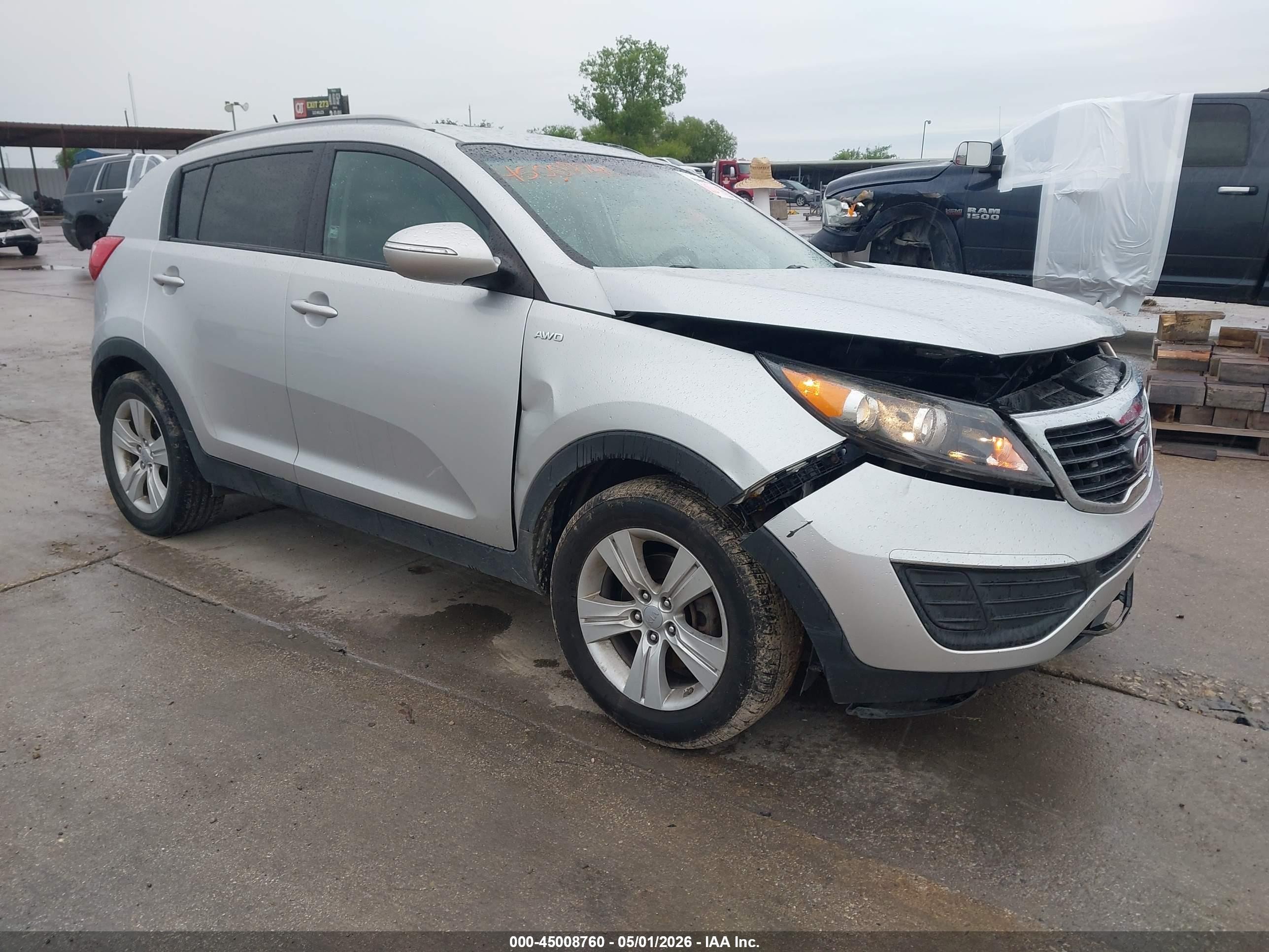 2012 Kia Sportage Lx Silver vin: KNDPBCA23C7182914