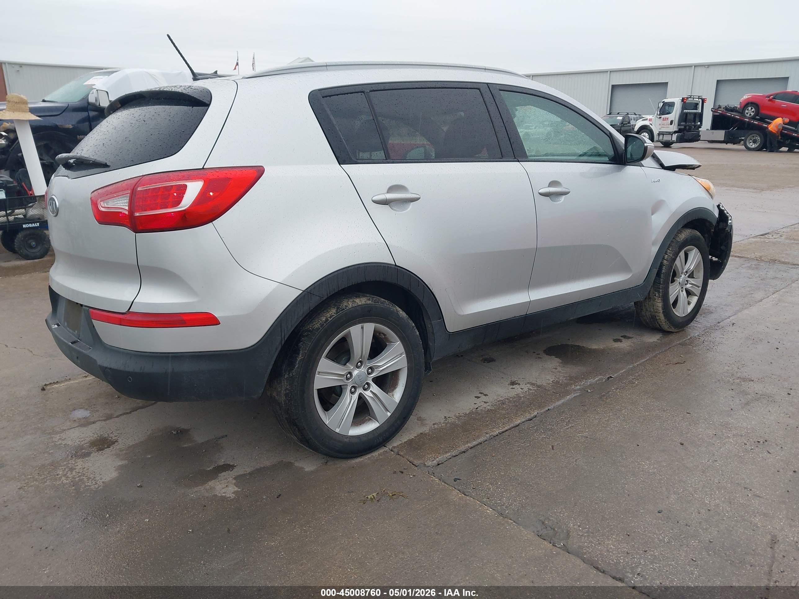 2012 Kia Sportage Lx Silver vin: KNDPBCA23C7182914