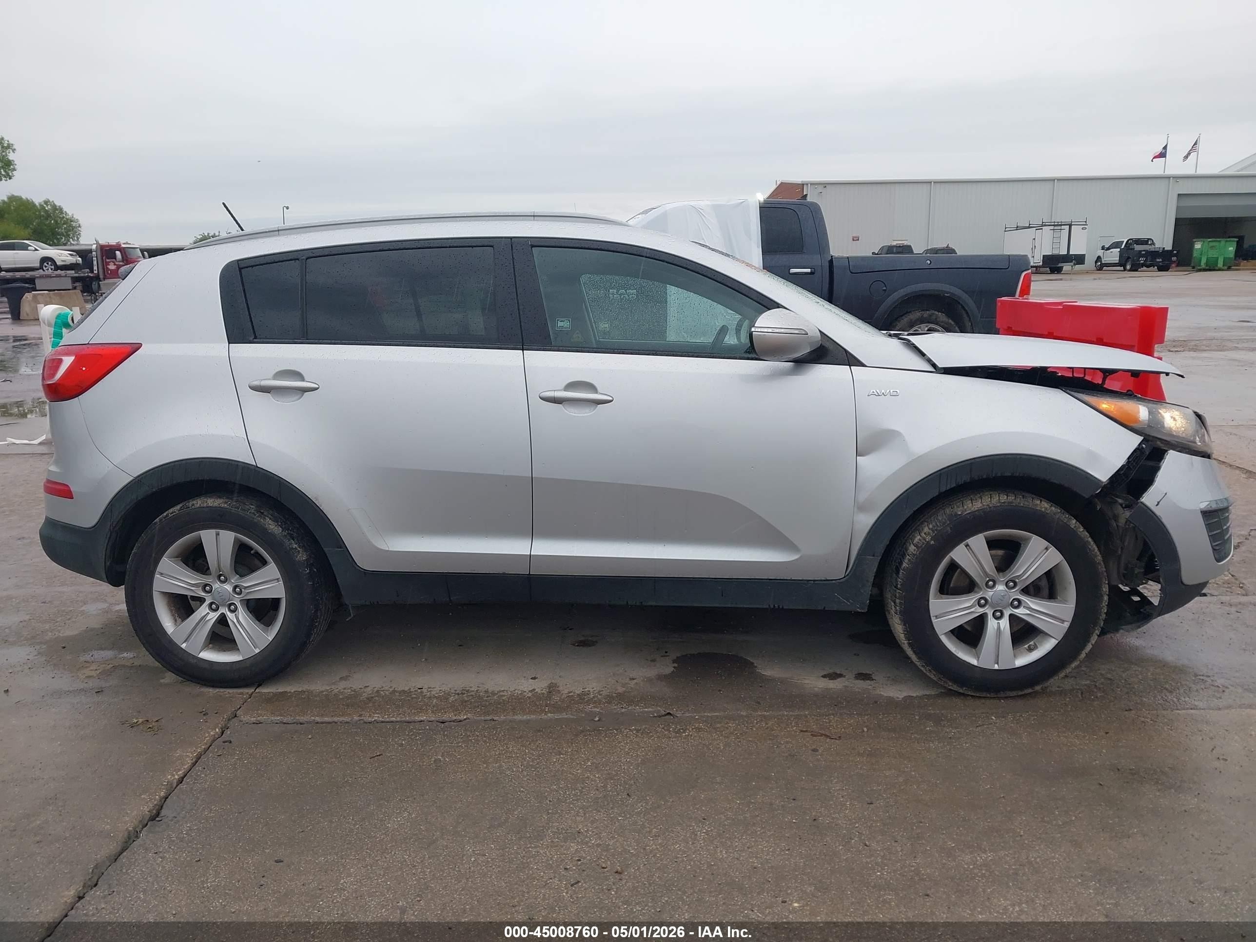 2012 Kia Sportage Lx Silver vin: KNDPBCA23C7182914