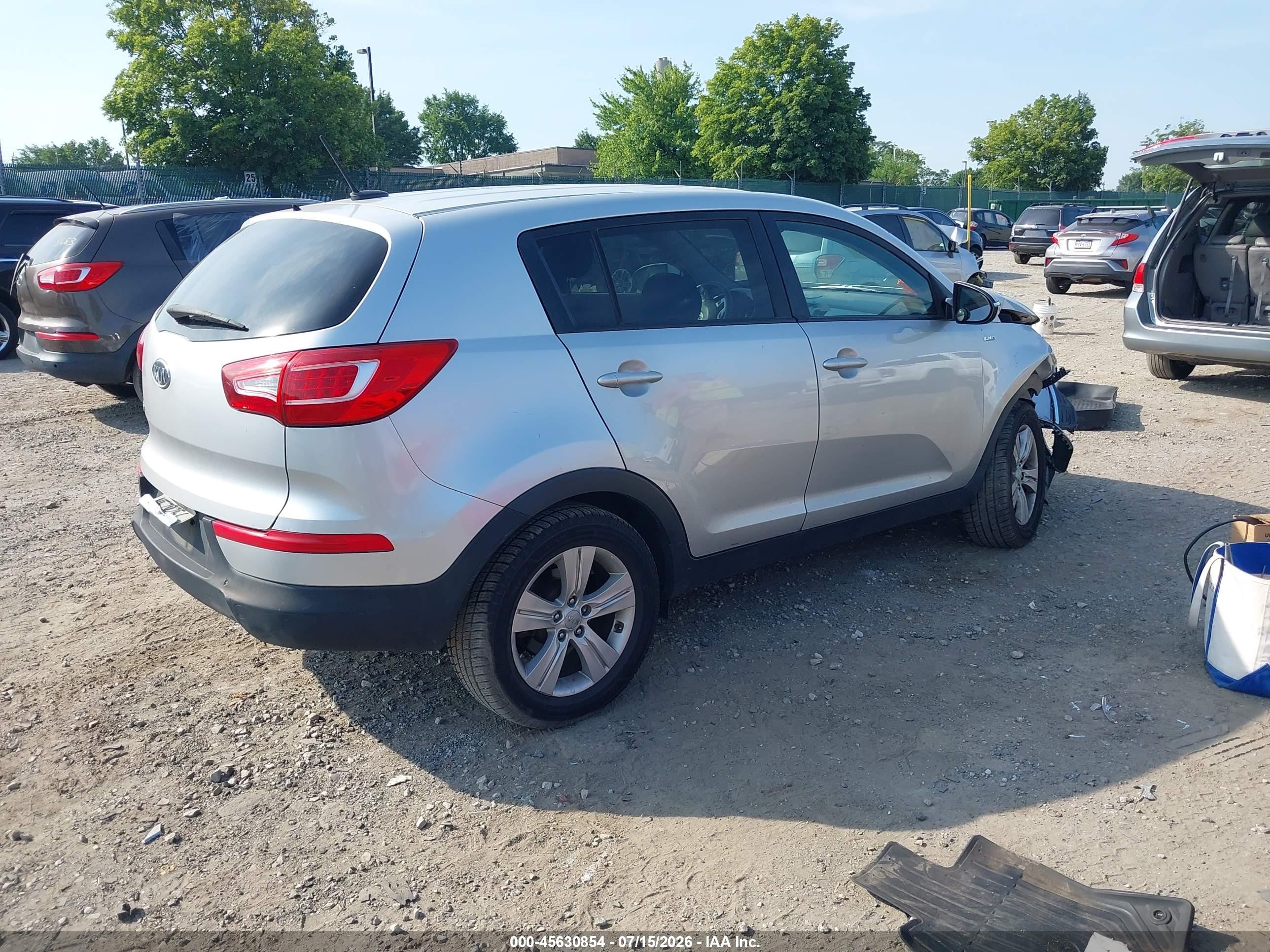 2012 Kia Sportage Lx Gray vin: KNDPBCA23C7210338