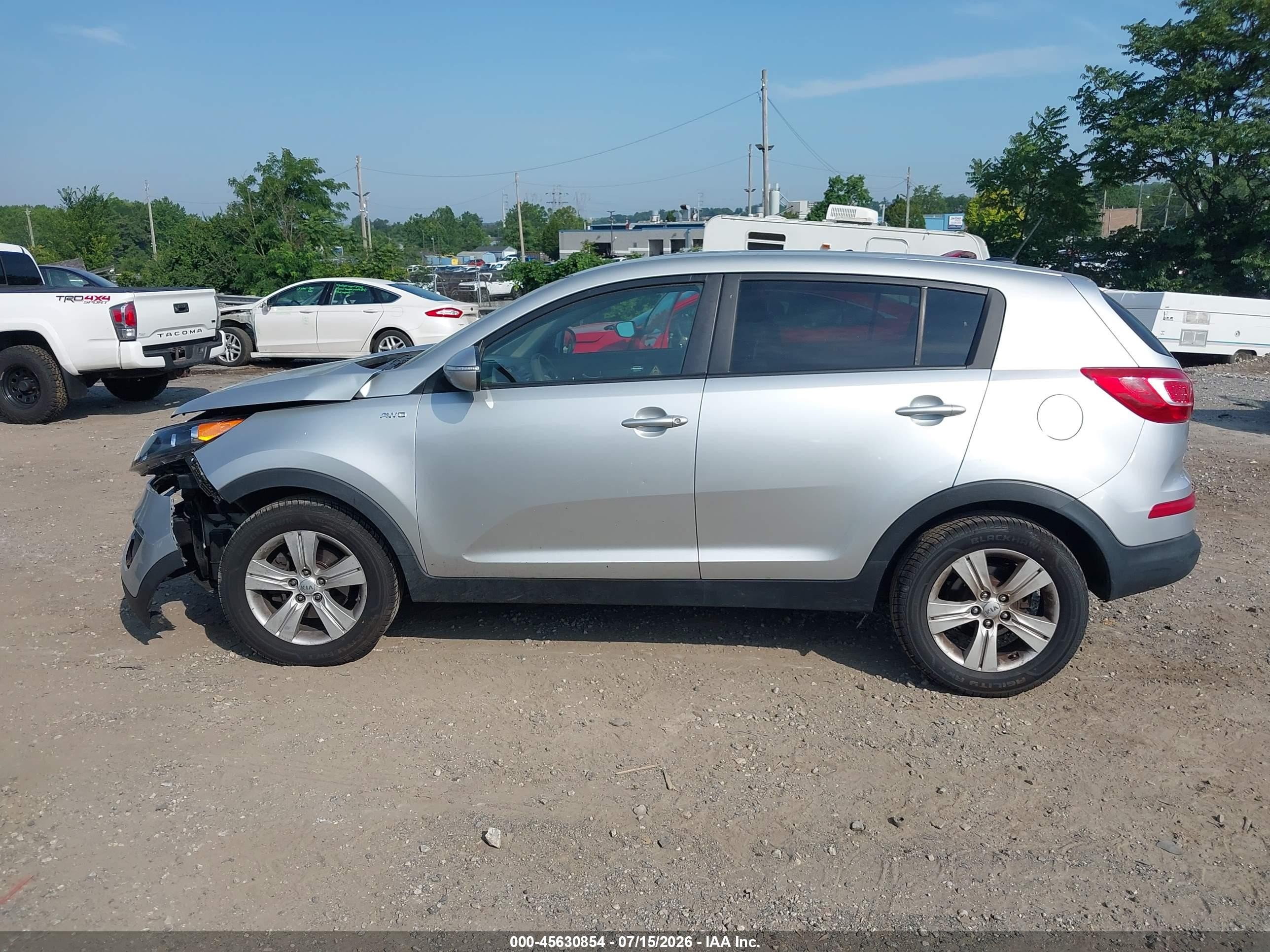 2012 Kia Sportage Lx Gray vin: KNDPBCA23C7210338