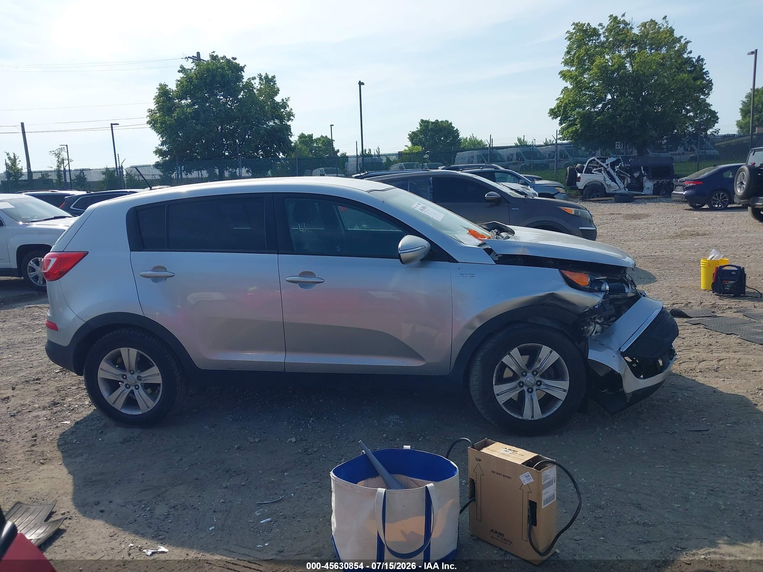2012 Kia Sportage Lx Gray vin: KNDPBCA23C7210338