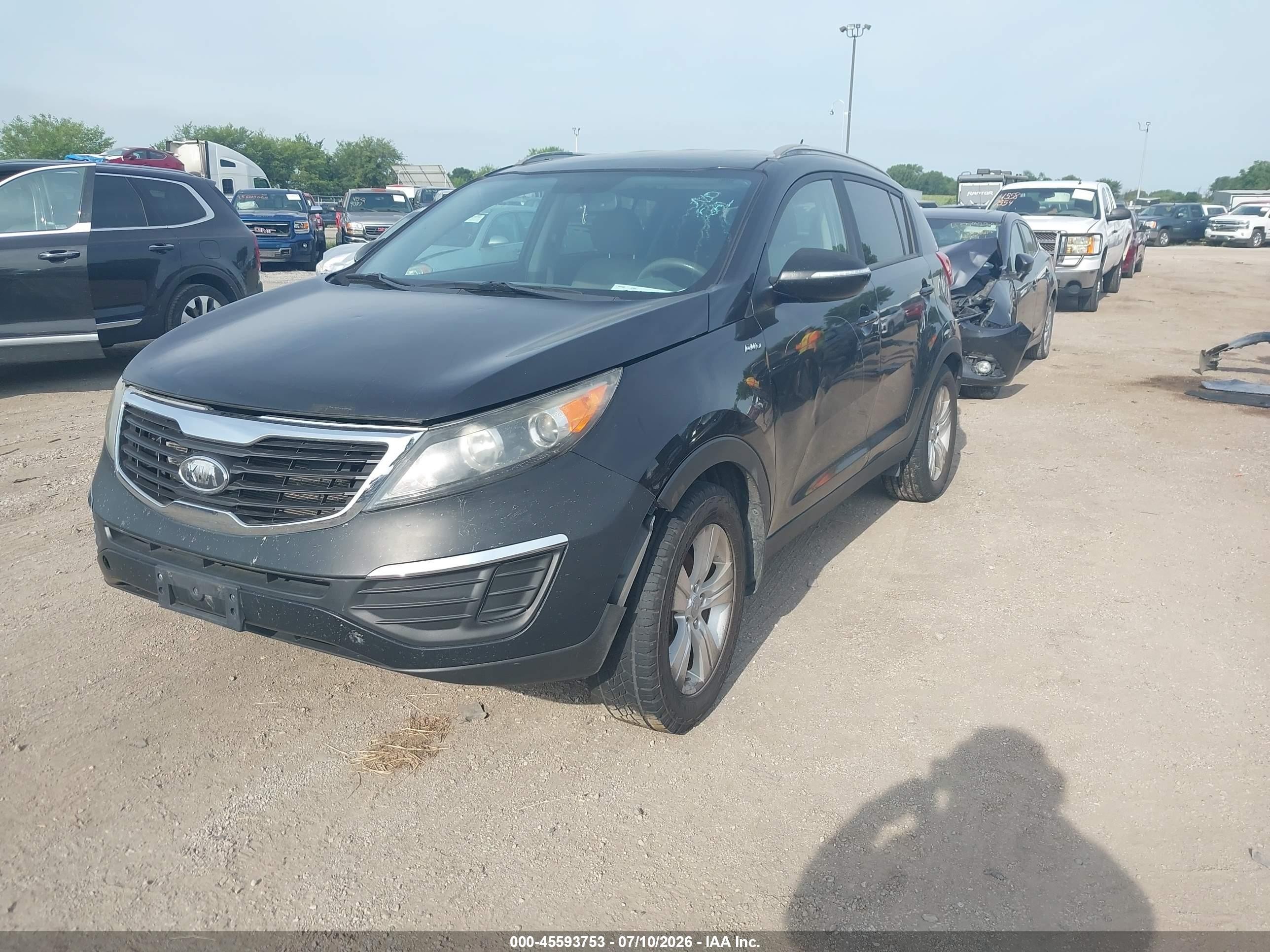 2012 Kia Sportage Lx Black vin: KNDPBCA23C7234462