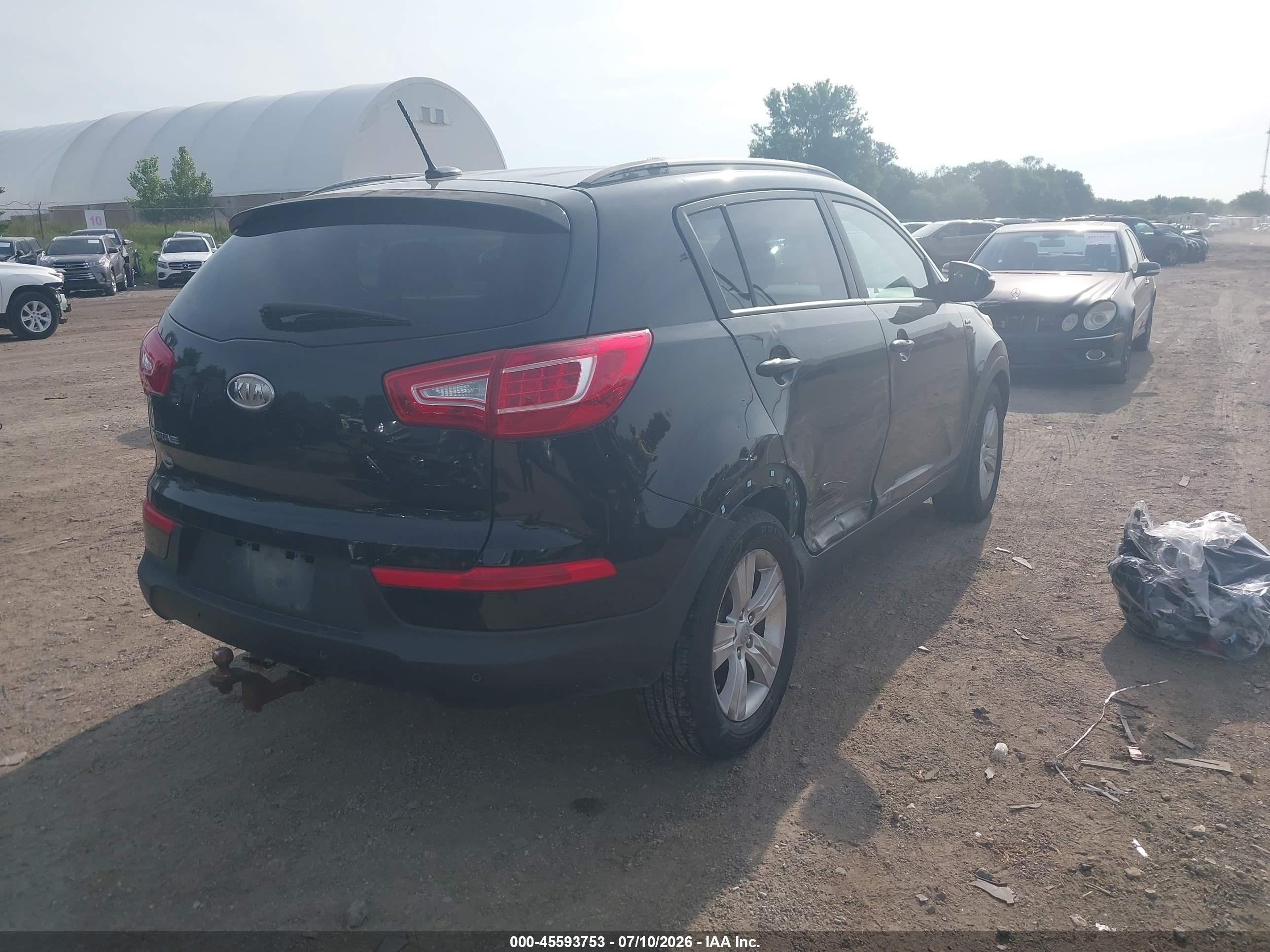 2012 Kia Sportage Lx Black vin: KNDPBCA23C7234462