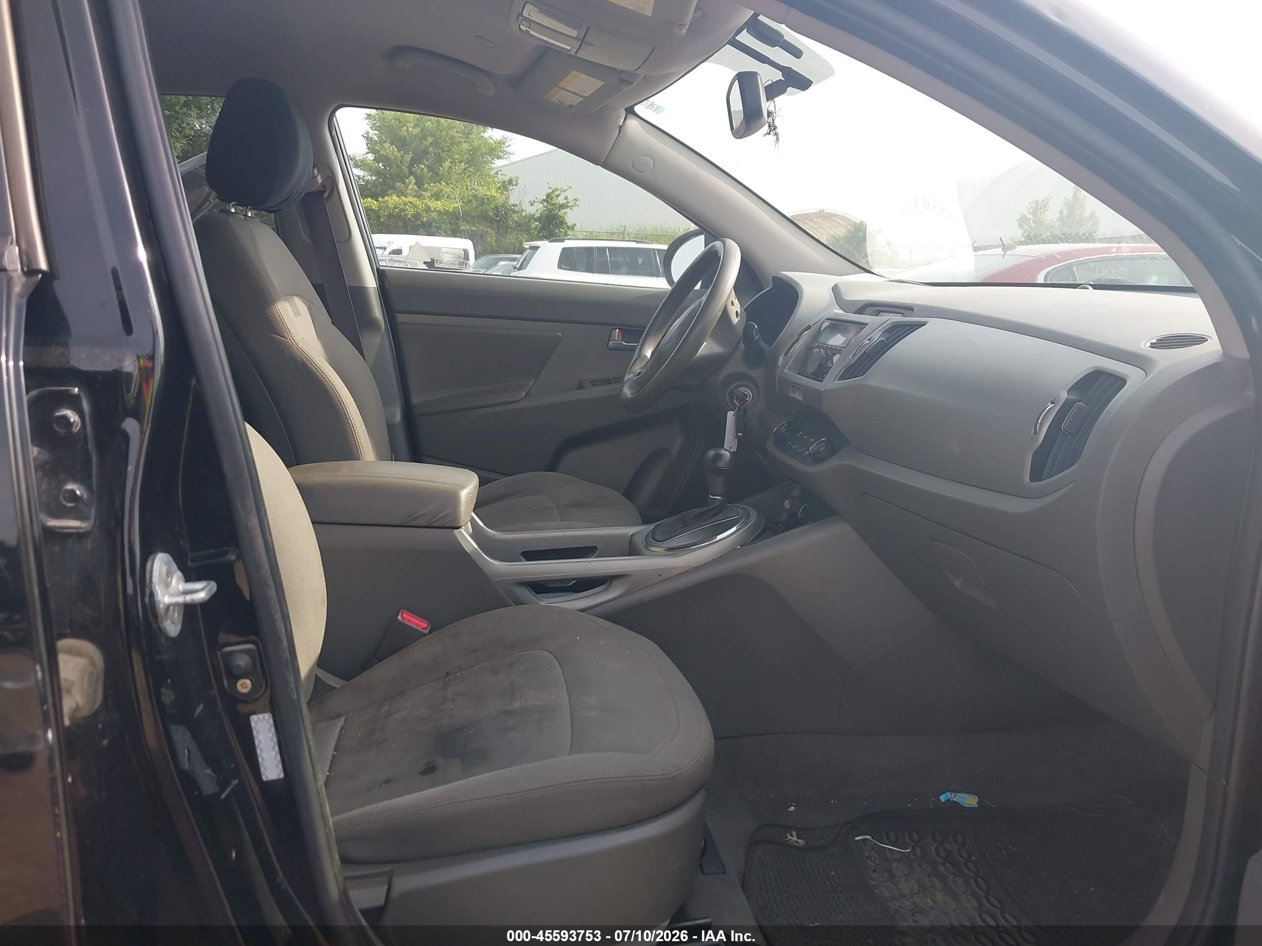 2012 Kia Sportage Lx Black vin: KNDPBCA23C7234462