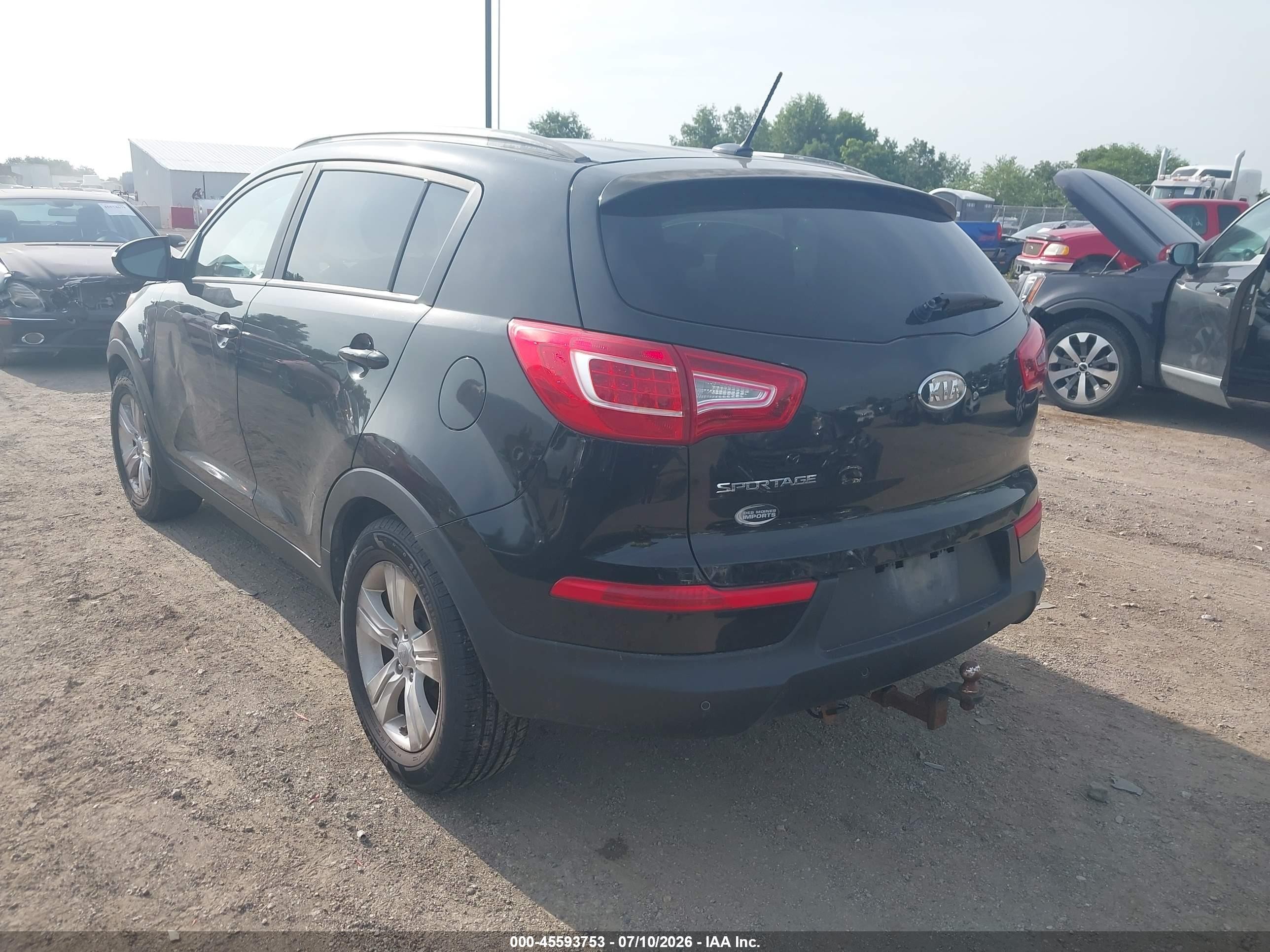 2012 Kia Sportage Lx Black vin: KNDPBCA23C7234462