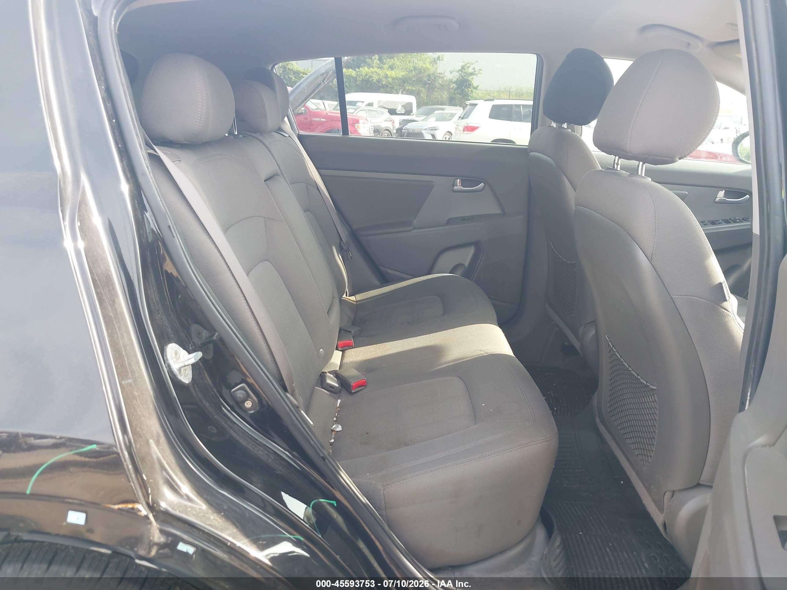 2012 Kia Sportage Lx Black vin: KNDPBCA23C7234462