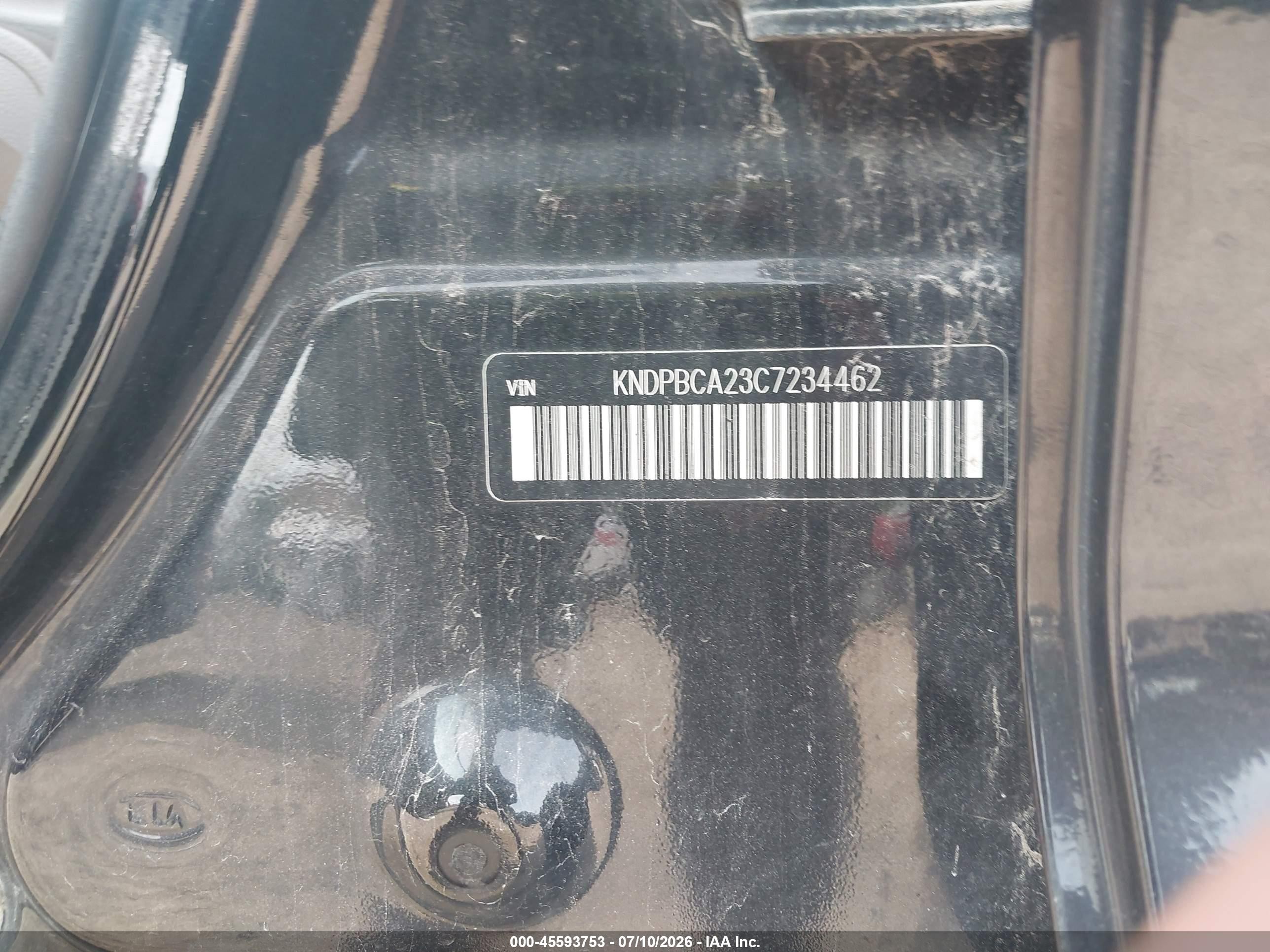 2012 Kia Sportage Lx Black vin: KNDPBCA23C7234462