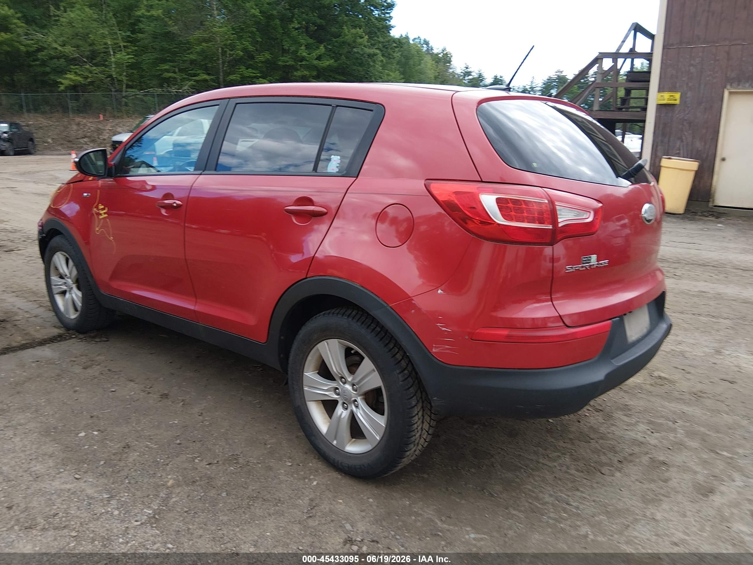 2013 Kia Sportage Lx Red vin: KNDPBCA23D7423307